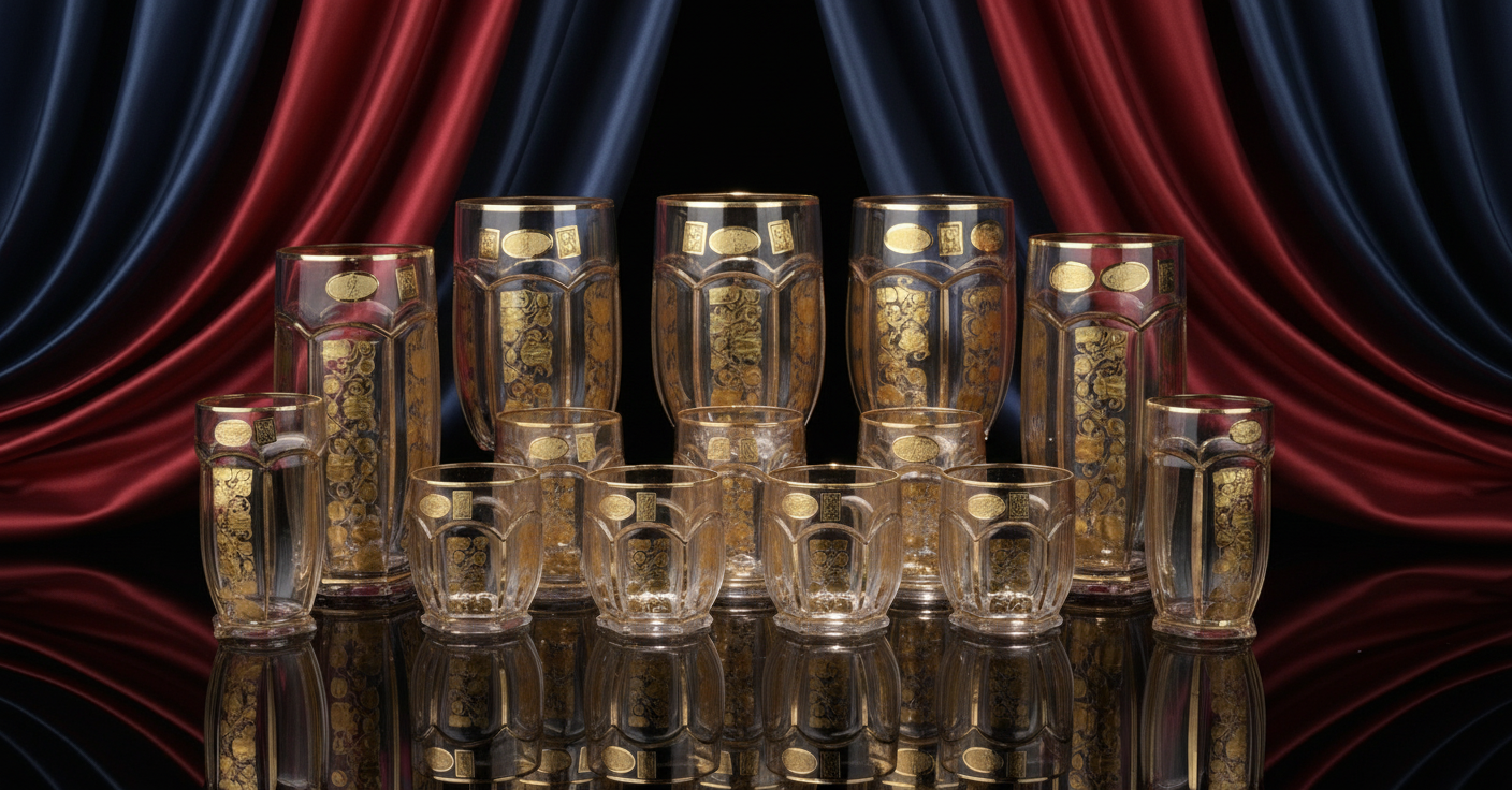 طقم شاي كريستال