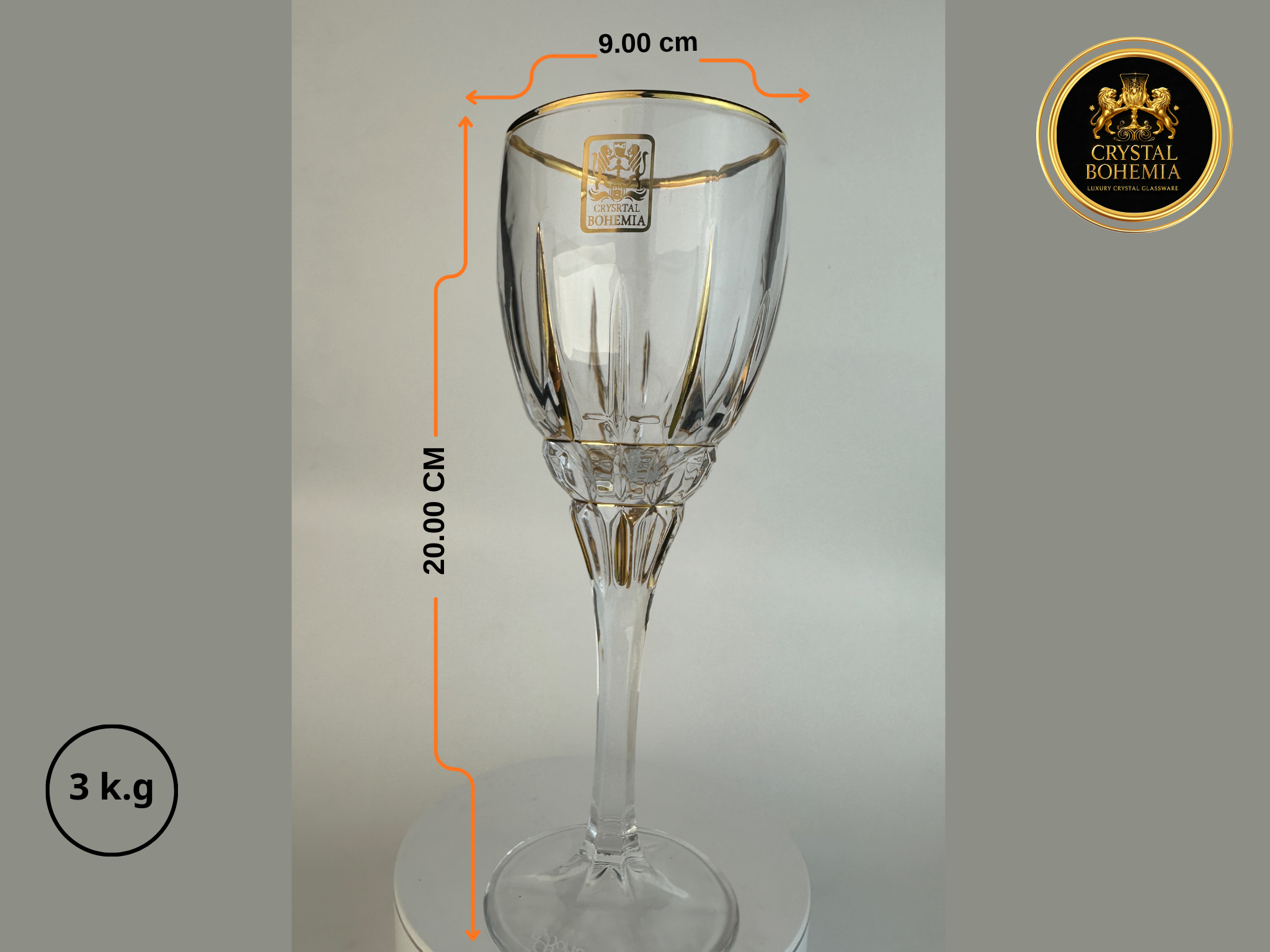 مقاسات كاسات روتانا كريستال بوهيمي