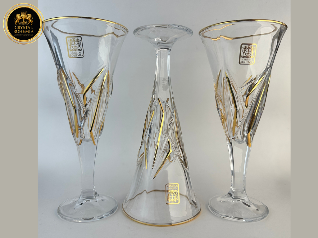 كاسات كريستال بوهيمي برنسيسه بتصميم أنيق