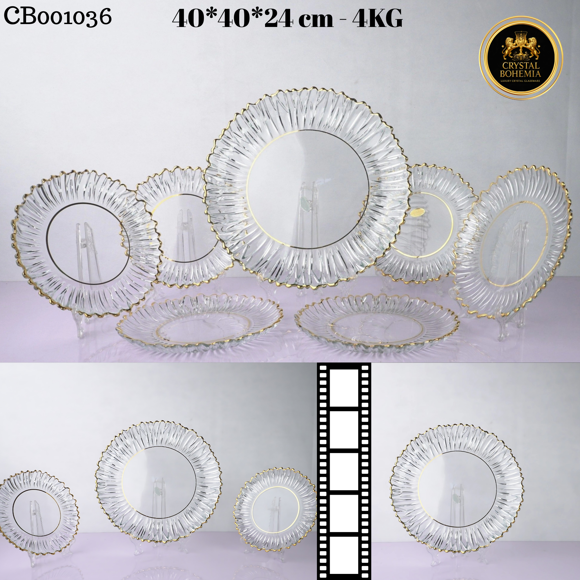 اطباق بونبونيرا كريستال بوهيمي   (CB001036)