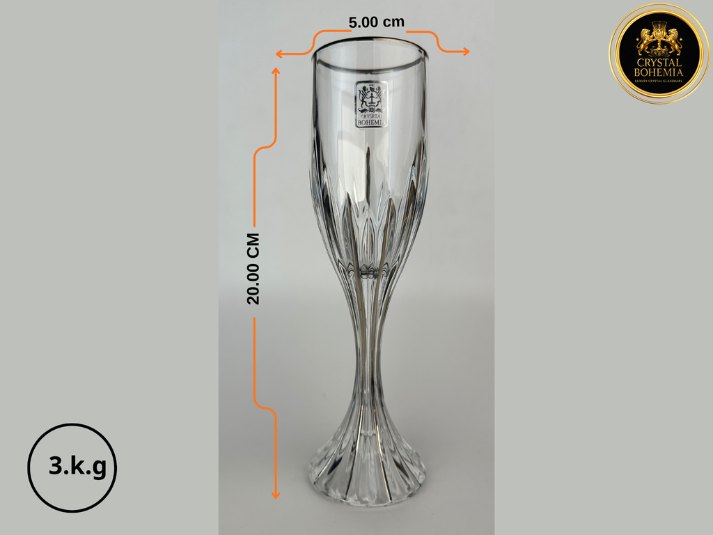 مقاس كاسات كريستال بوهيمي اليكس شفافة للتقديم الراقي