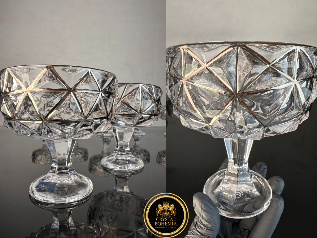  طقم جيلي خشاف كريستال بوهيمي فضي