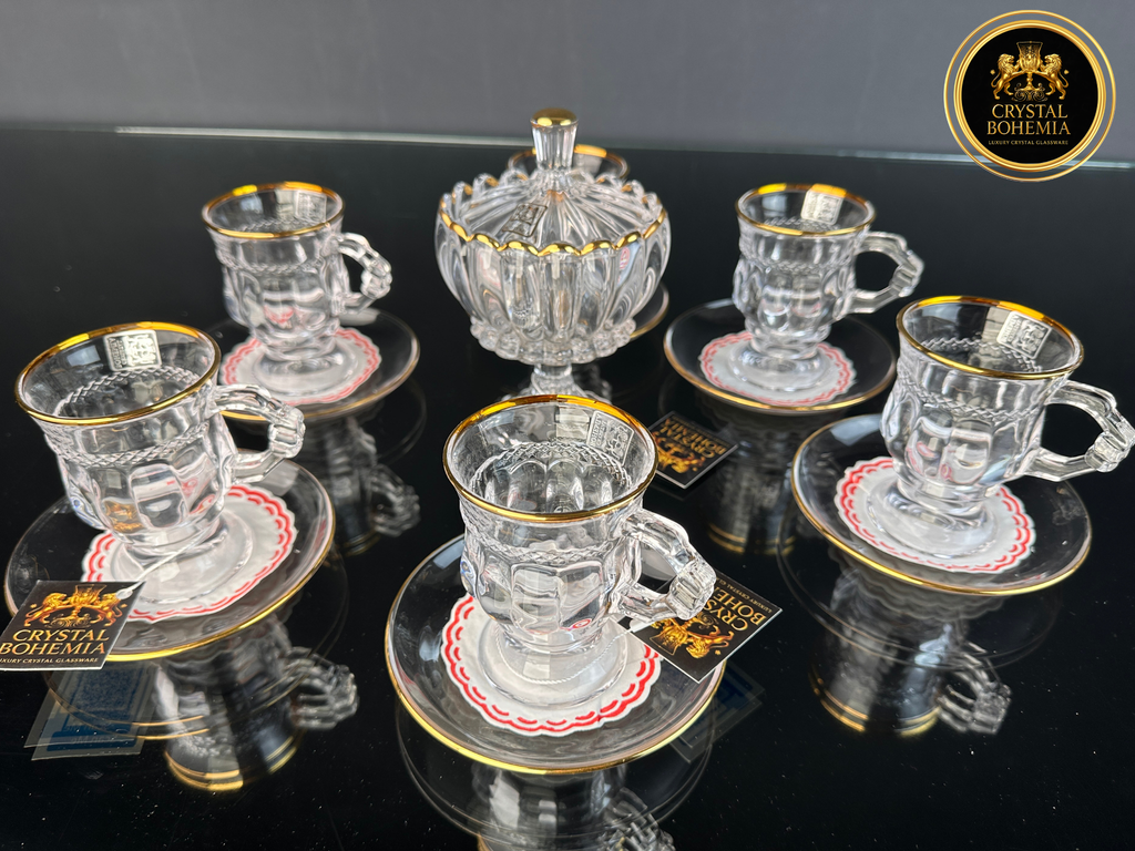 كاسات كريستال شاي جهاز العروسة