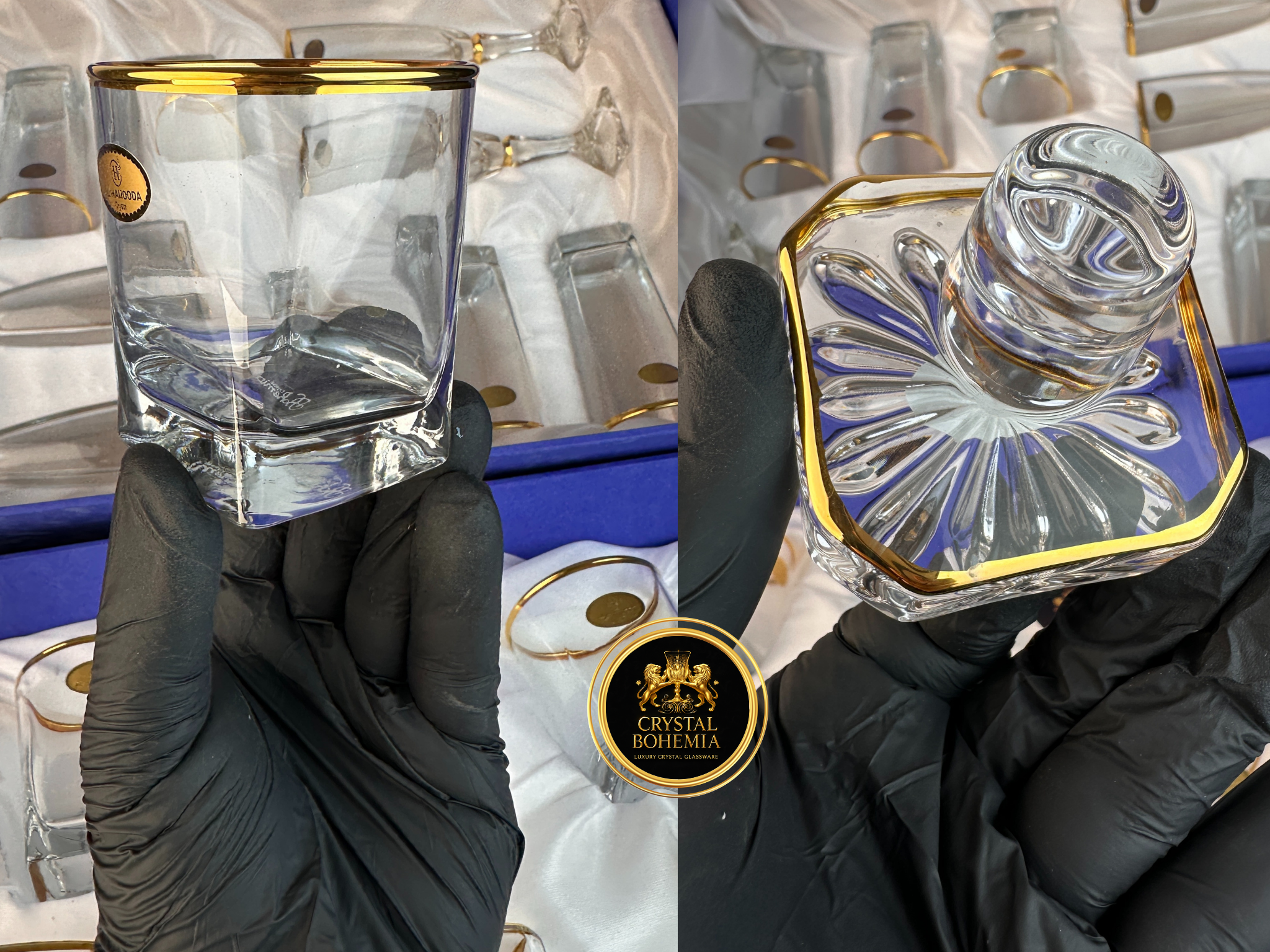 طقم  19 قطعه أريزو طويل كريستال بوهيمي