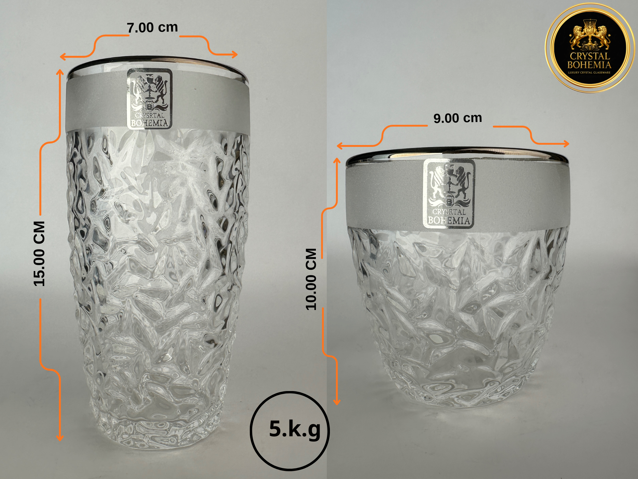 مقاس اكواب كريستال بوهيمي نيكوليت رمل للتقديم الراقي