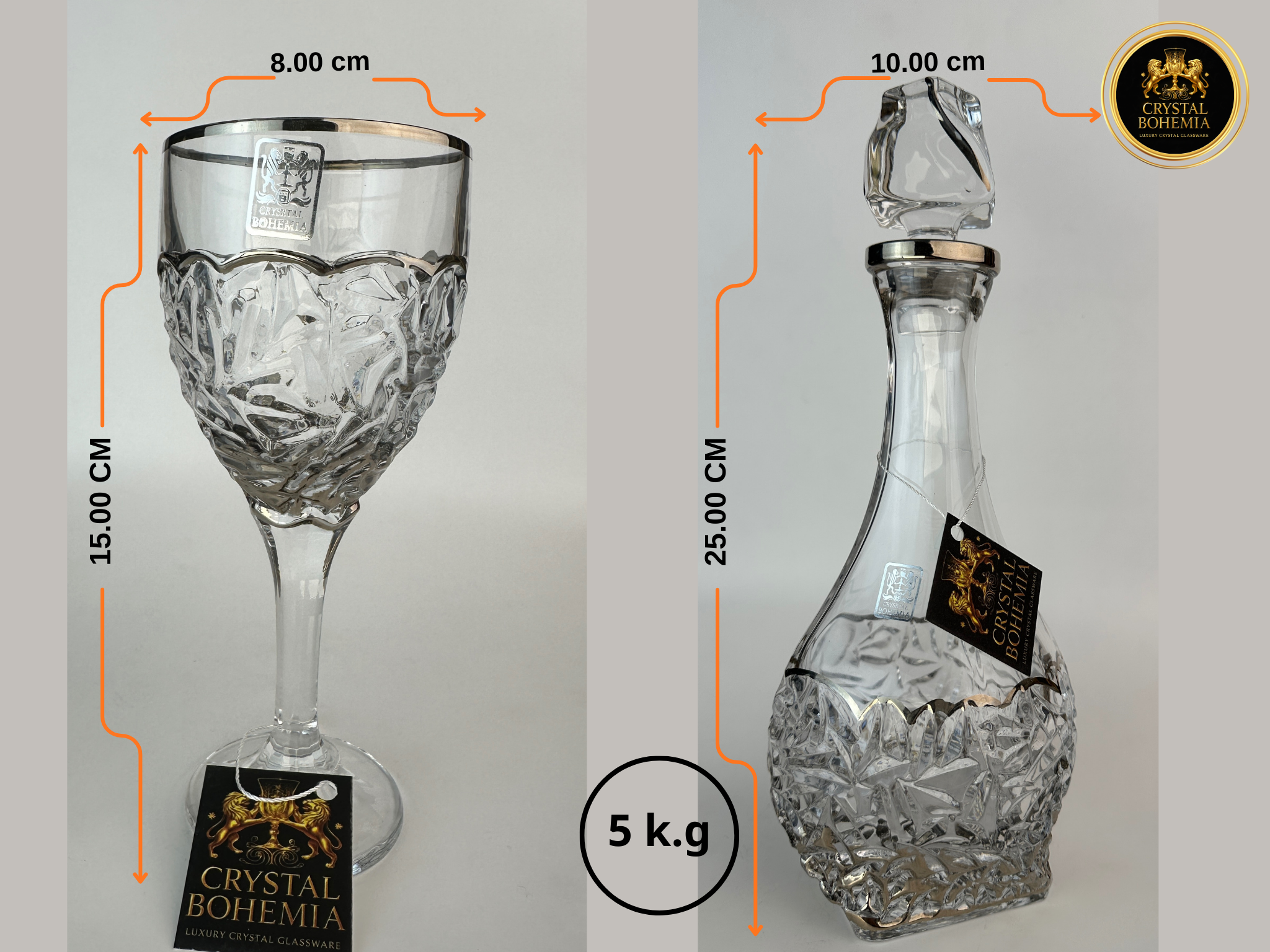 مقاس كاسات شربات كريستال بوهيمي نيكوليت عصير للتقديم الراقي