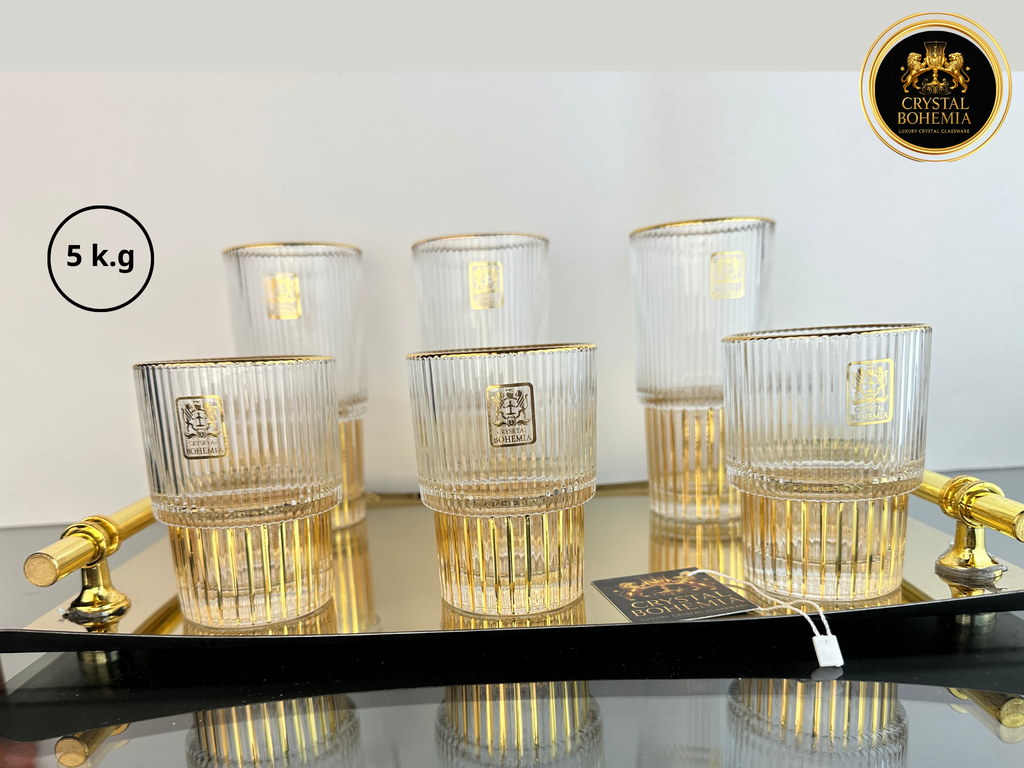 كاسات كريستال شاي وعصير