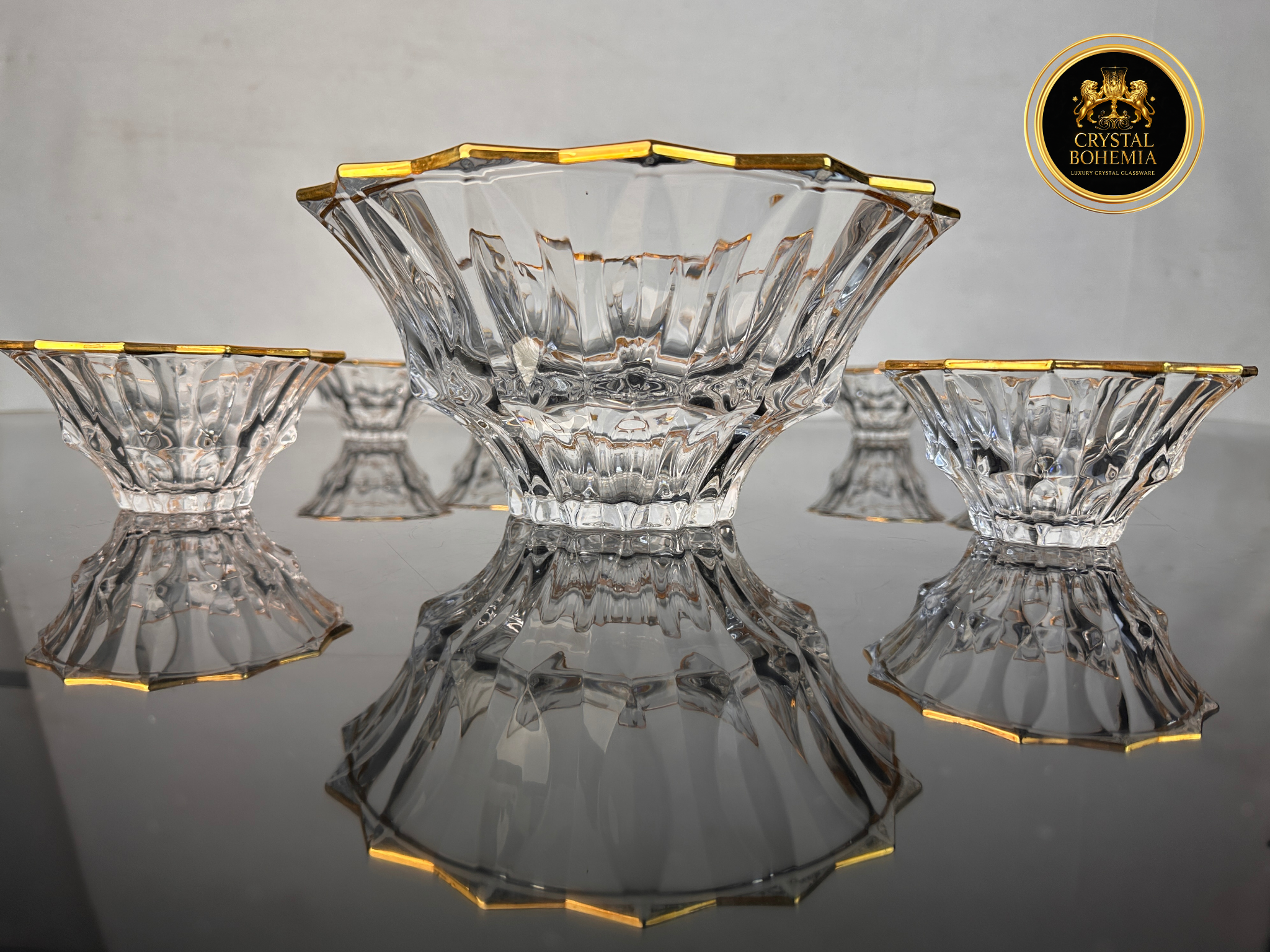 طقم خشاف كريستال بوهيمي ميراج للتقديم الراقي