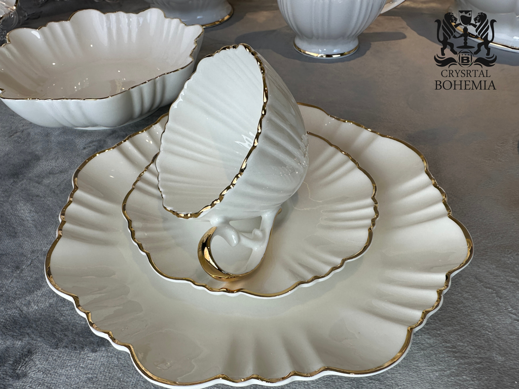 طقم سفرة تايلاندي فاخر لون Ivory White