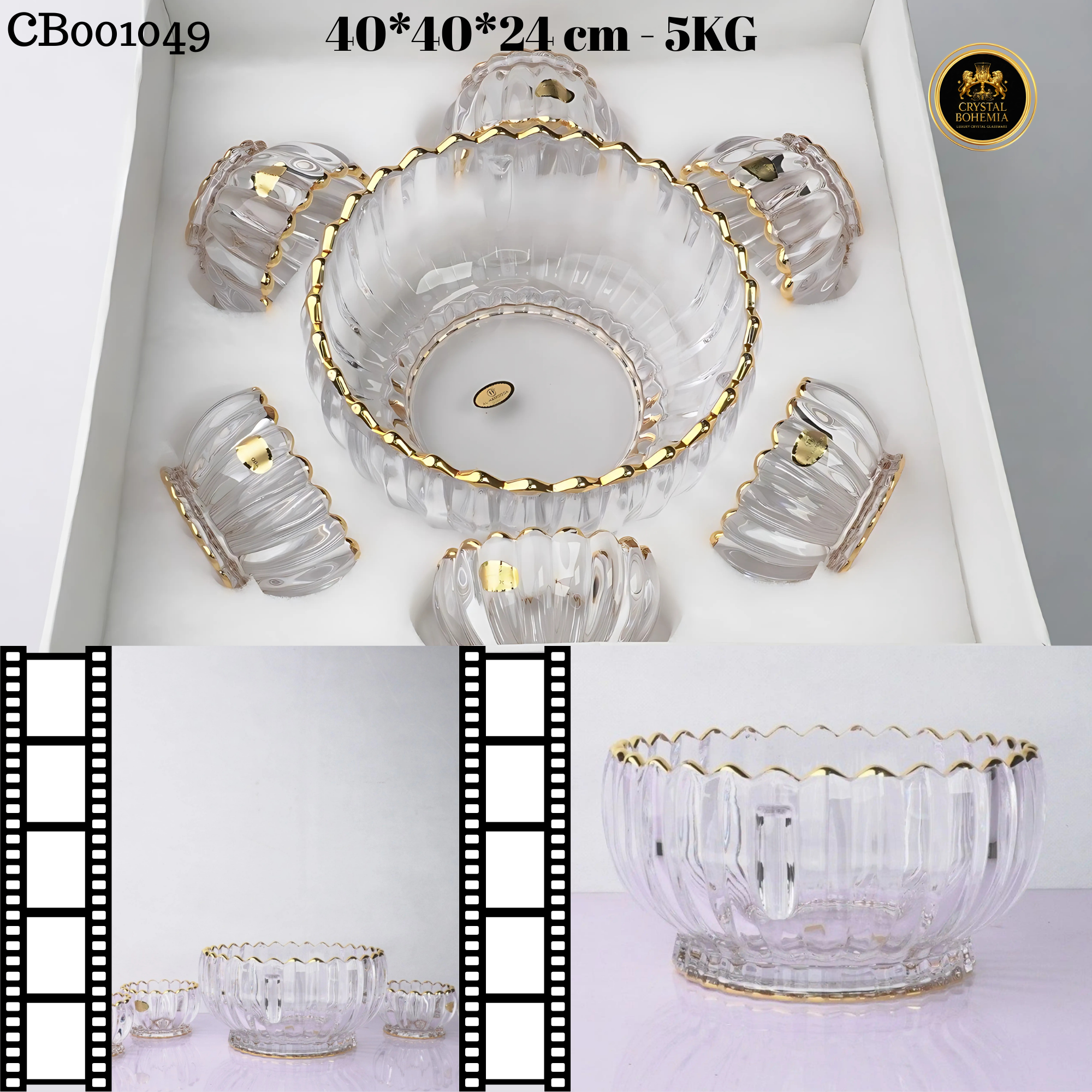 طقم خشاف كريستال بوهيمي 7 قطع CB001049