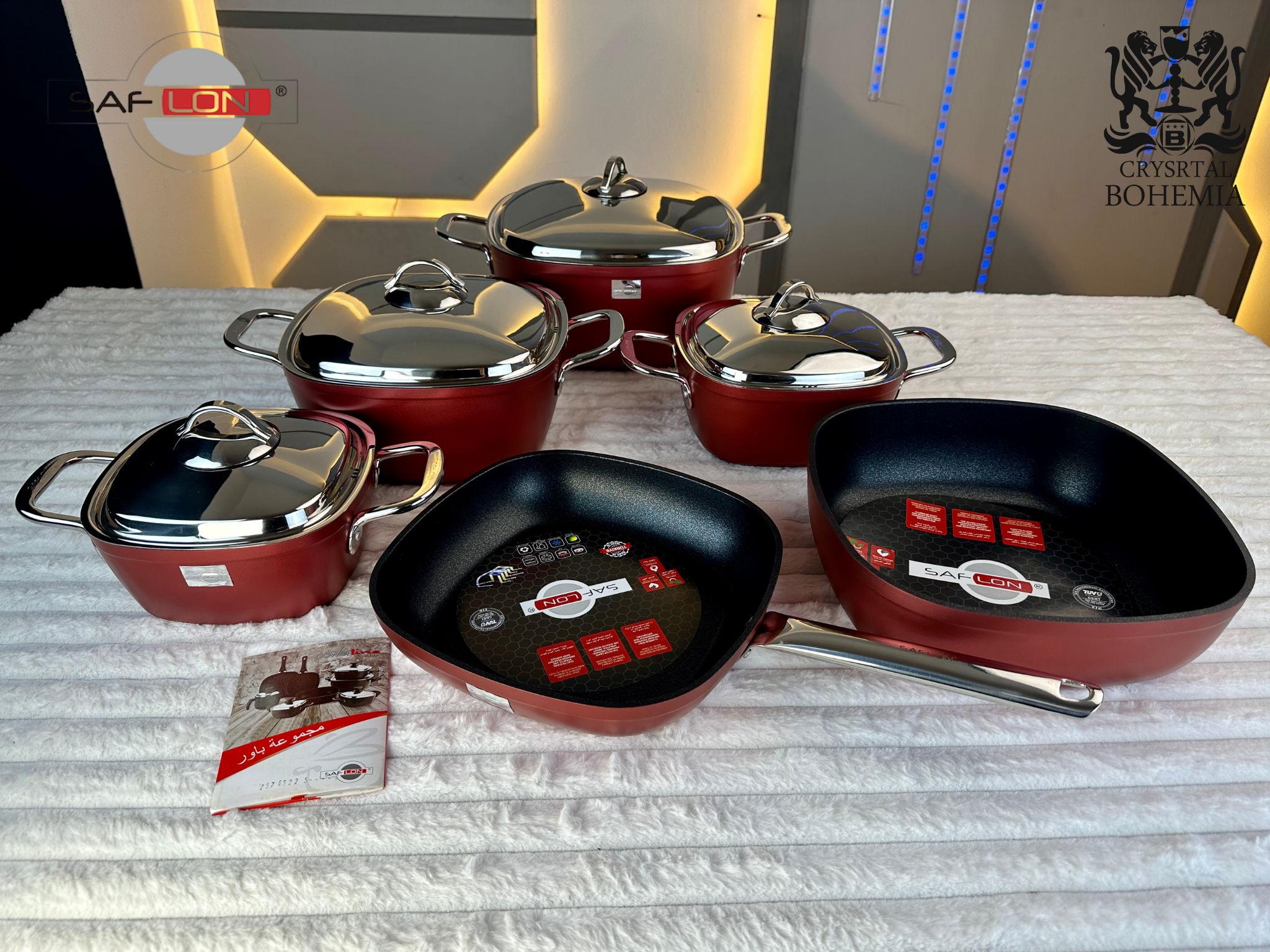 Saflon Turkish titanium cookware red