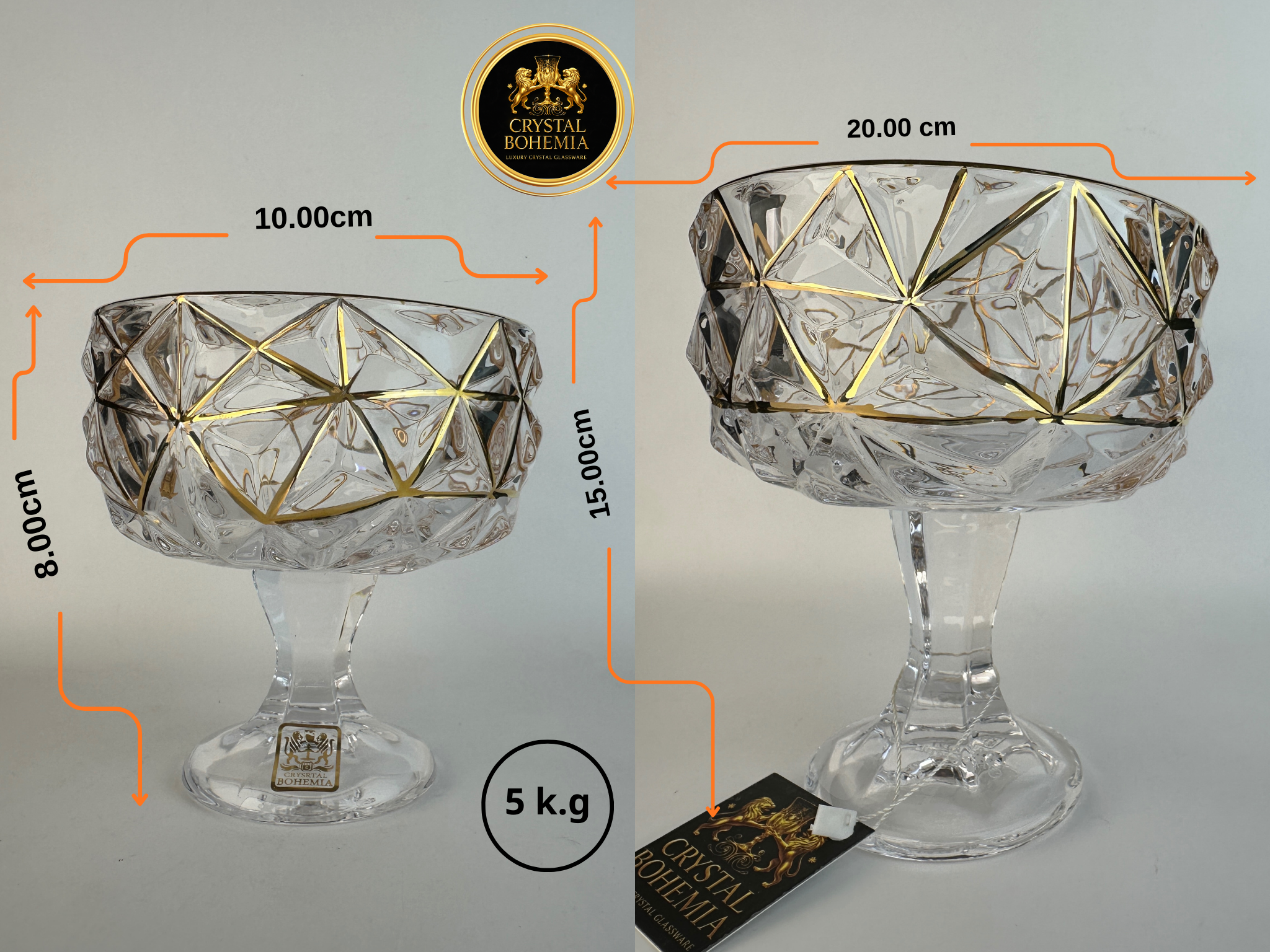 مقاس خشاف كريستال بوهيمي ذهبي مناسب لتنسيق النيش وجهاز العروسة