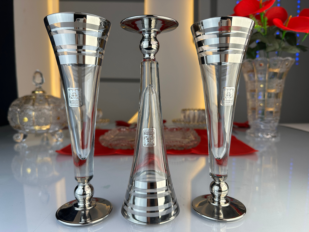 طقم كاسات كريستال رويال تركي بلاتينيوم