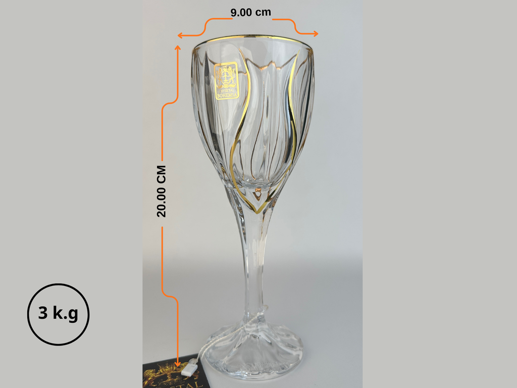 مقاس كاسات كريستال بوهيمي أوشن للضيافة الأنيقة