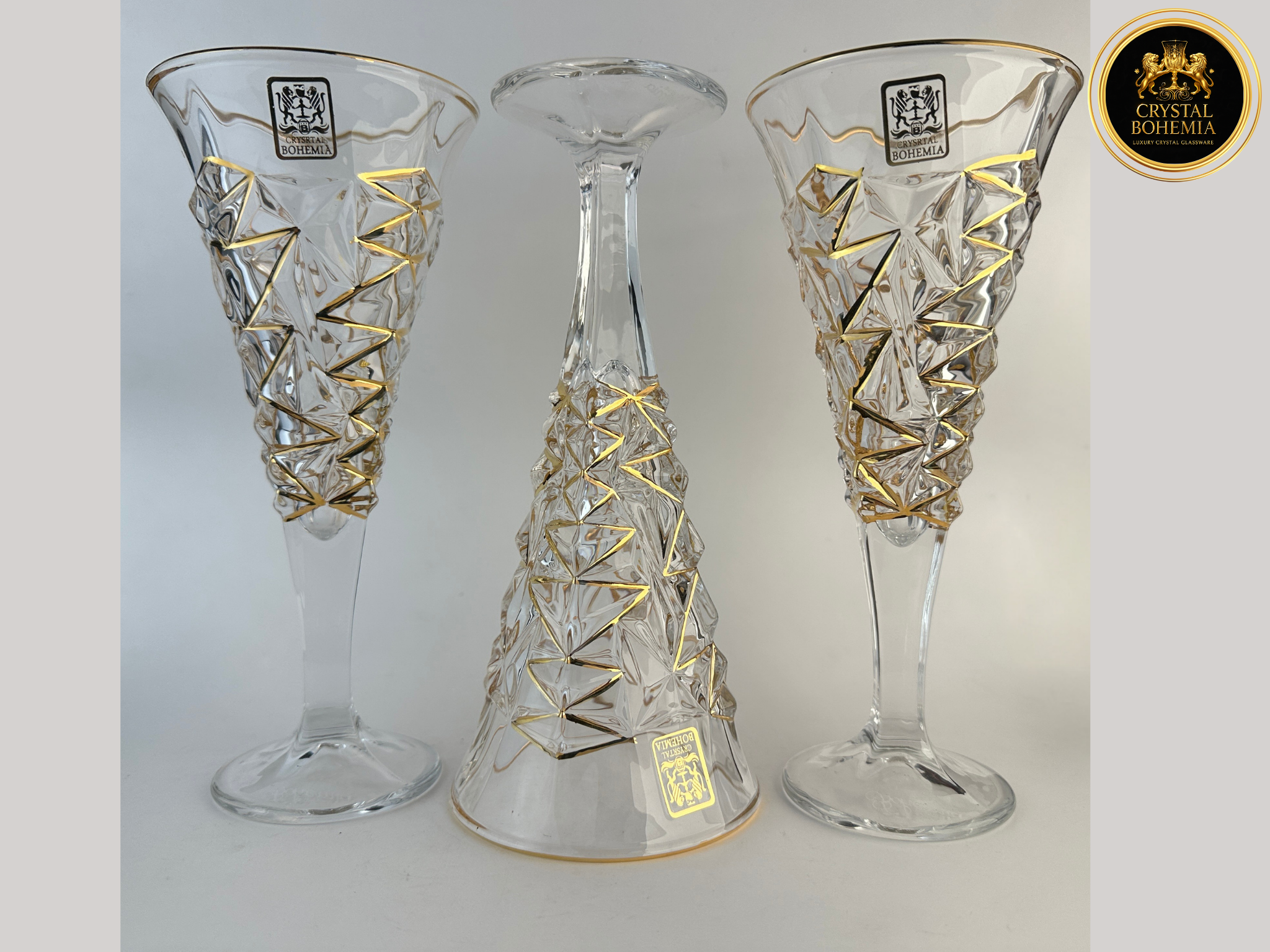 كاسات كريستال بوهيمي لارا للضيافة الأنيقة