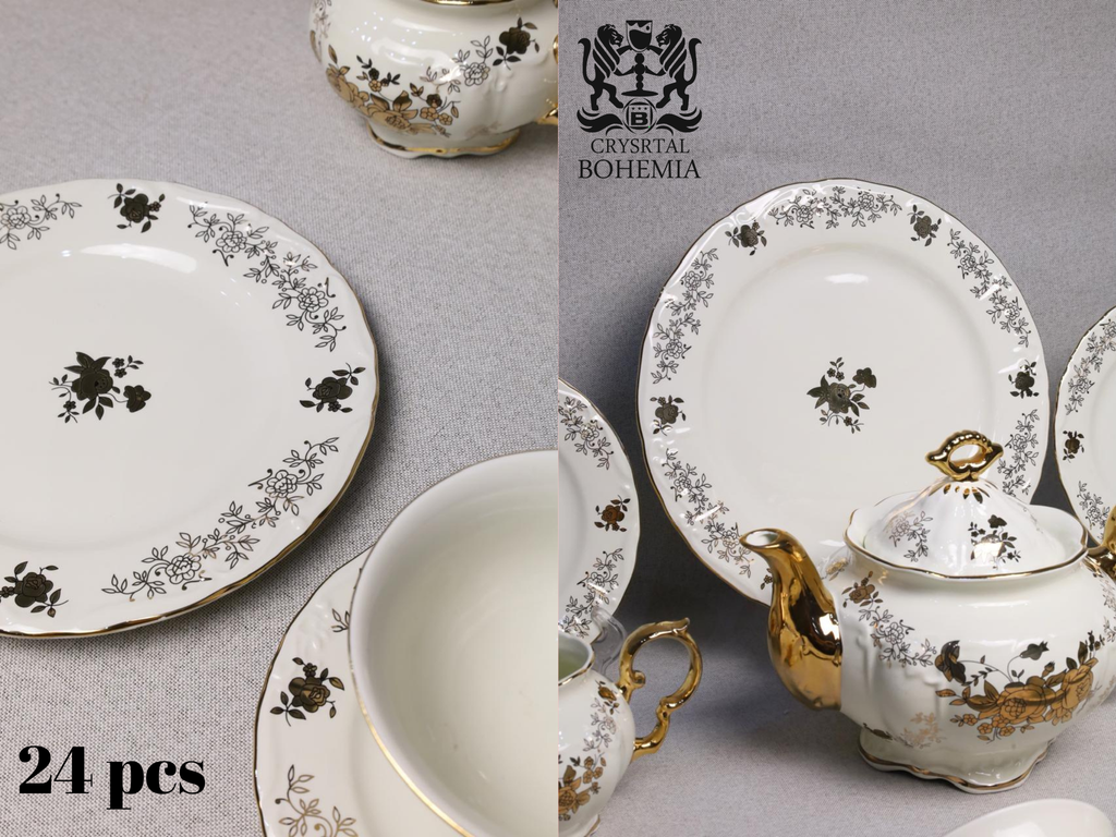luxury royal tea set gold design
