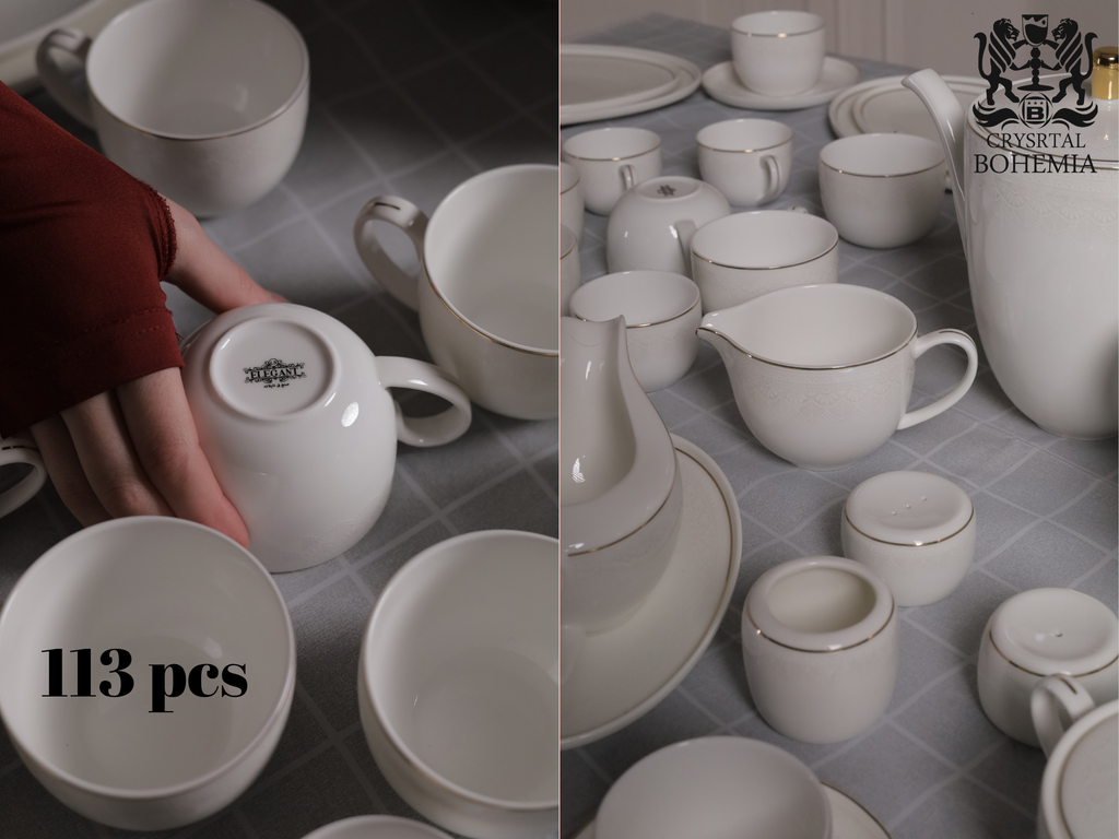 طقم سفرة كامل للعزومات 113 قطعة
