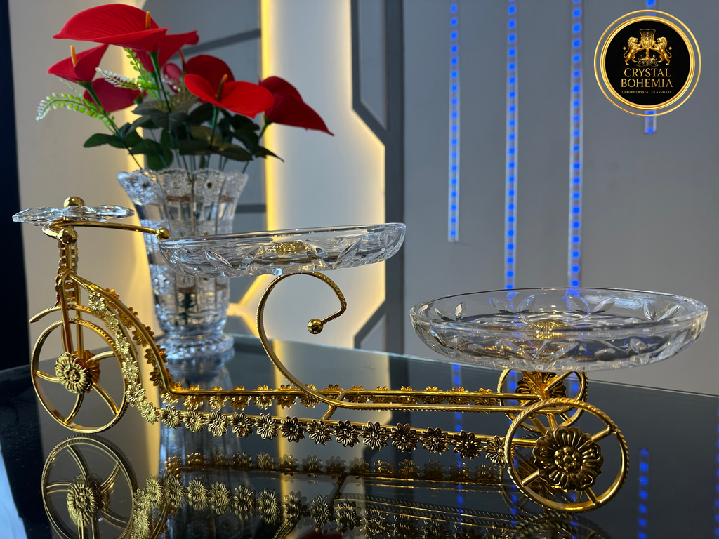 شيالة عجلة كريستال بوهيمي للتقديم الراقي