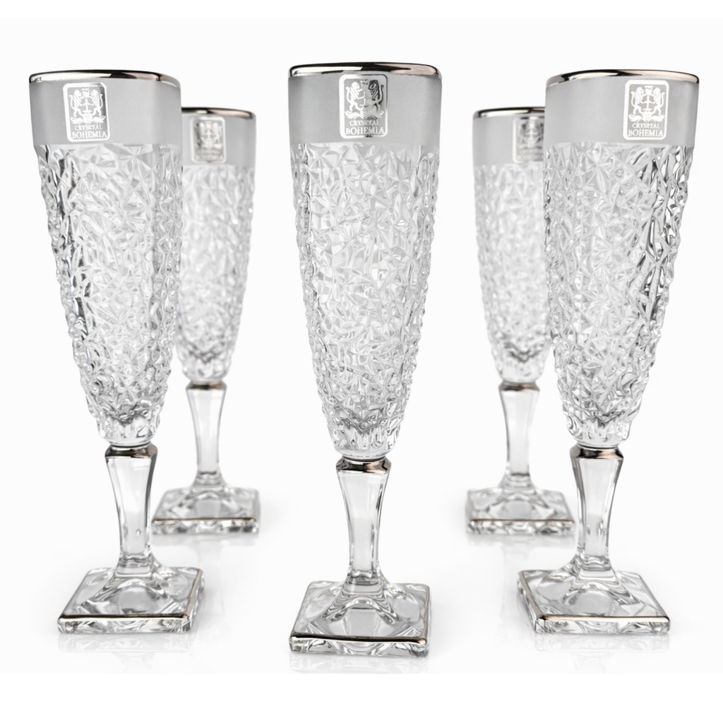 6 كاسات كريستال نوكليت 