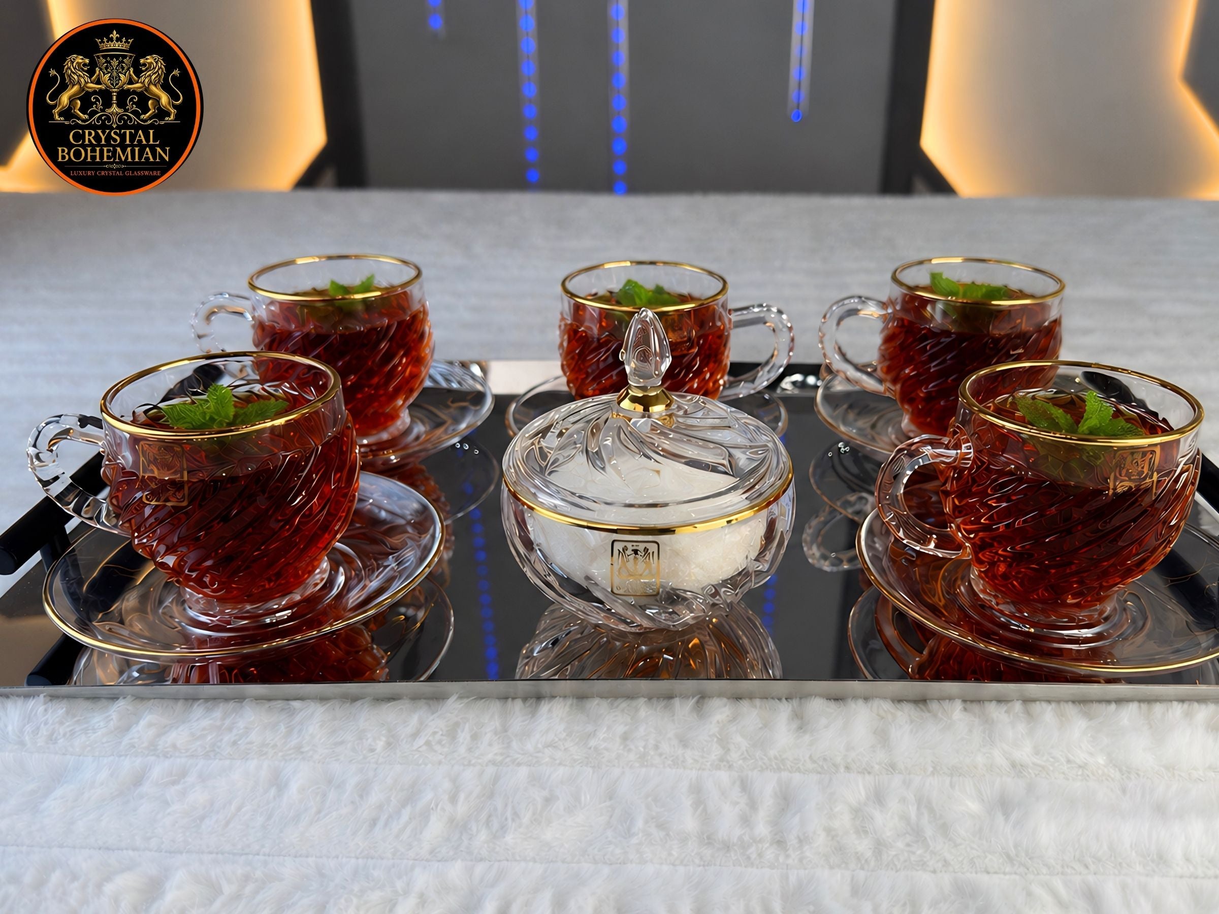 طقم شاي ريجا 14 قطعة بالسكريه – CB001186