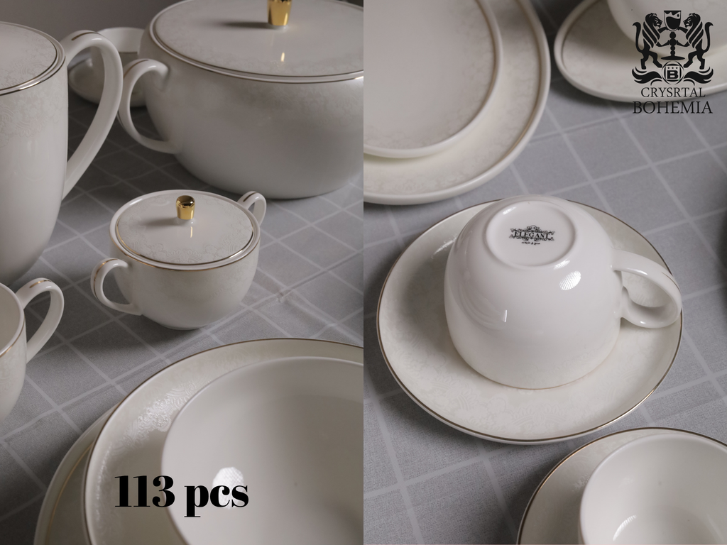 modern elegant dinner set 113 pcs
