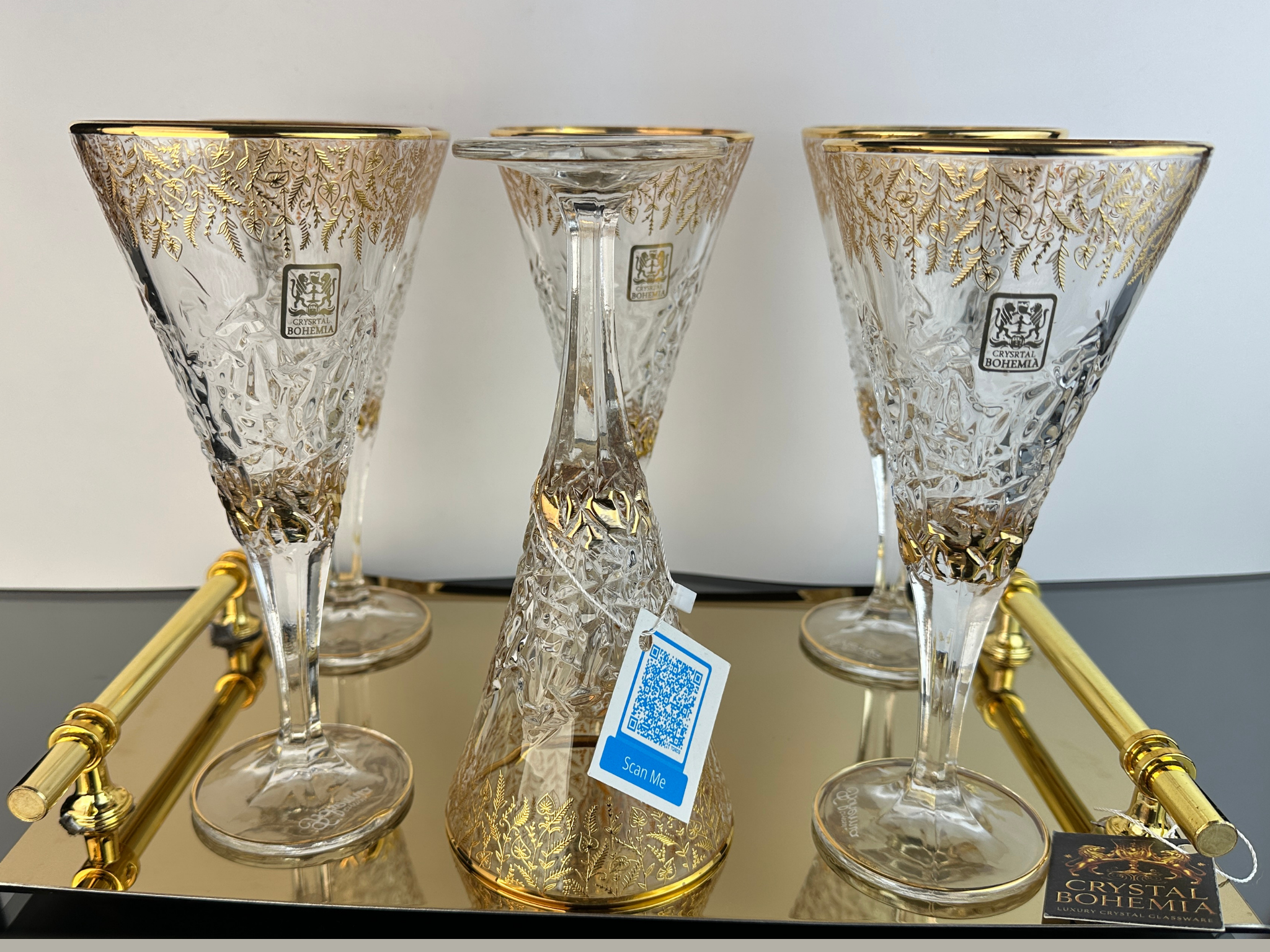 أطقم كاسات كريستال بوهيمي آيس لاند بتصميم أنيق