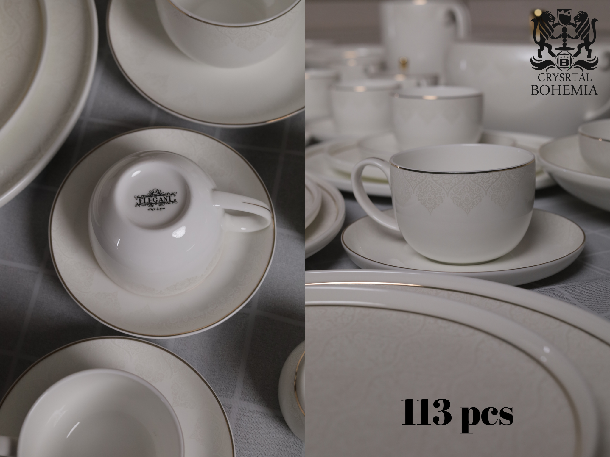 luxury thai dinner set 113 pcs
