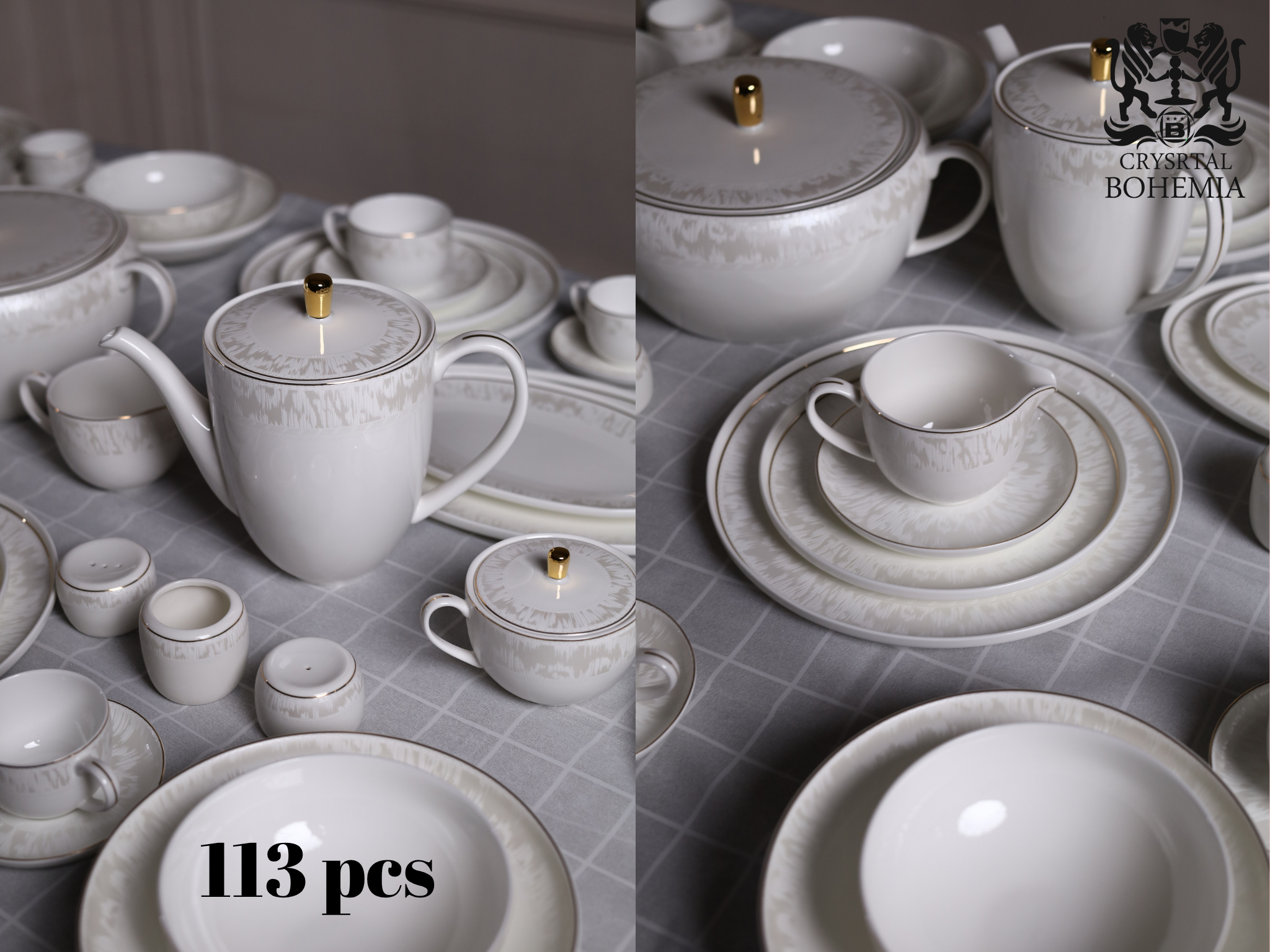 luxury thai dinner set 113 pcs
