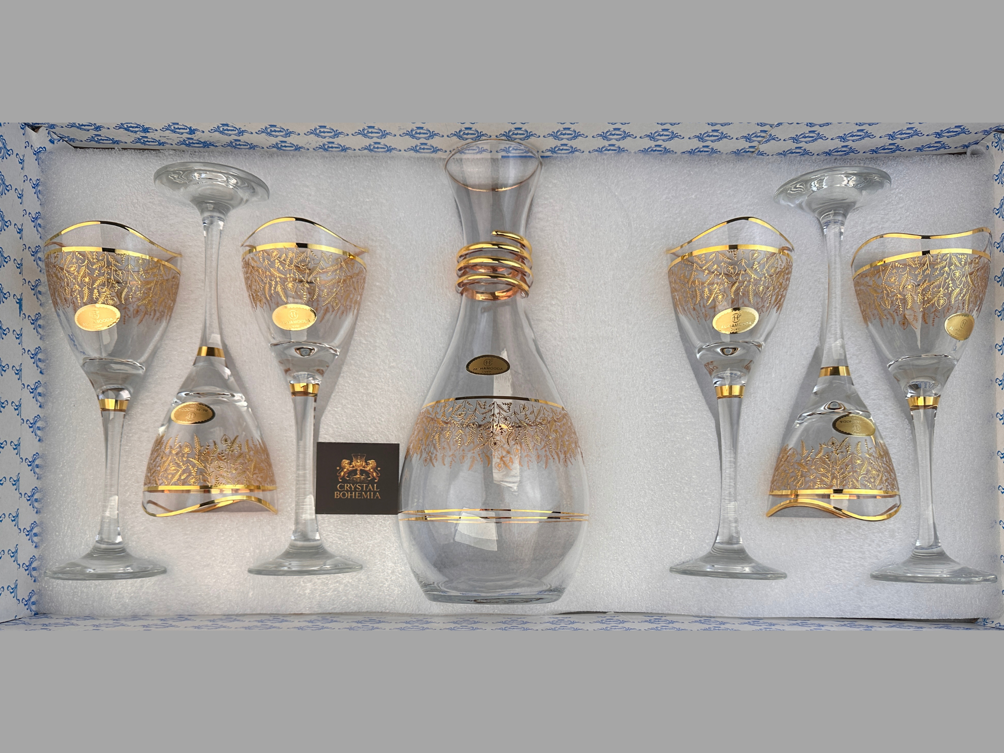 طقم كاسات تركي ذهبي أنيق