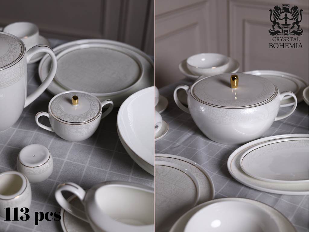 luxury dinner set 113 pcs
