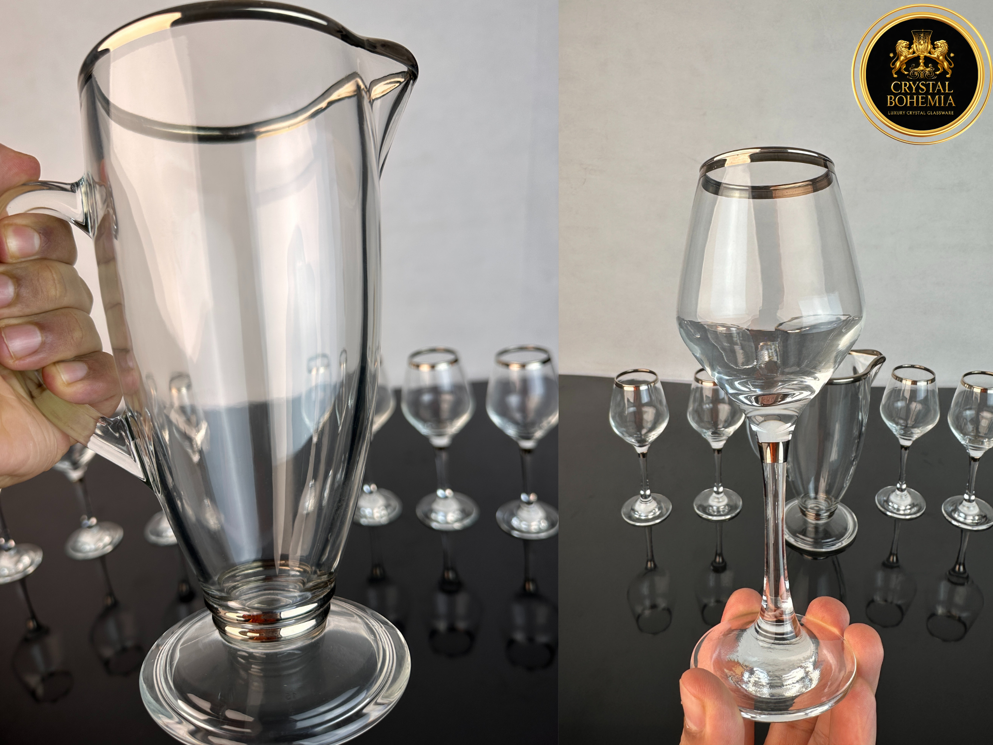 طقم شربات  كسات ودورق سوليفاني تركي ضيافة أنيق