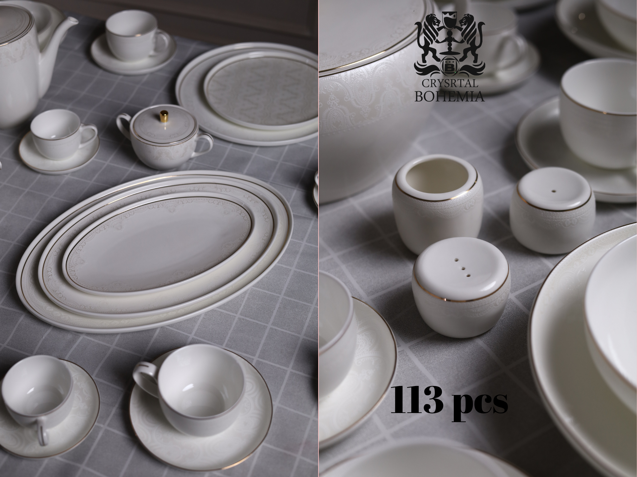 luxury thai dinner set 113 pcs
