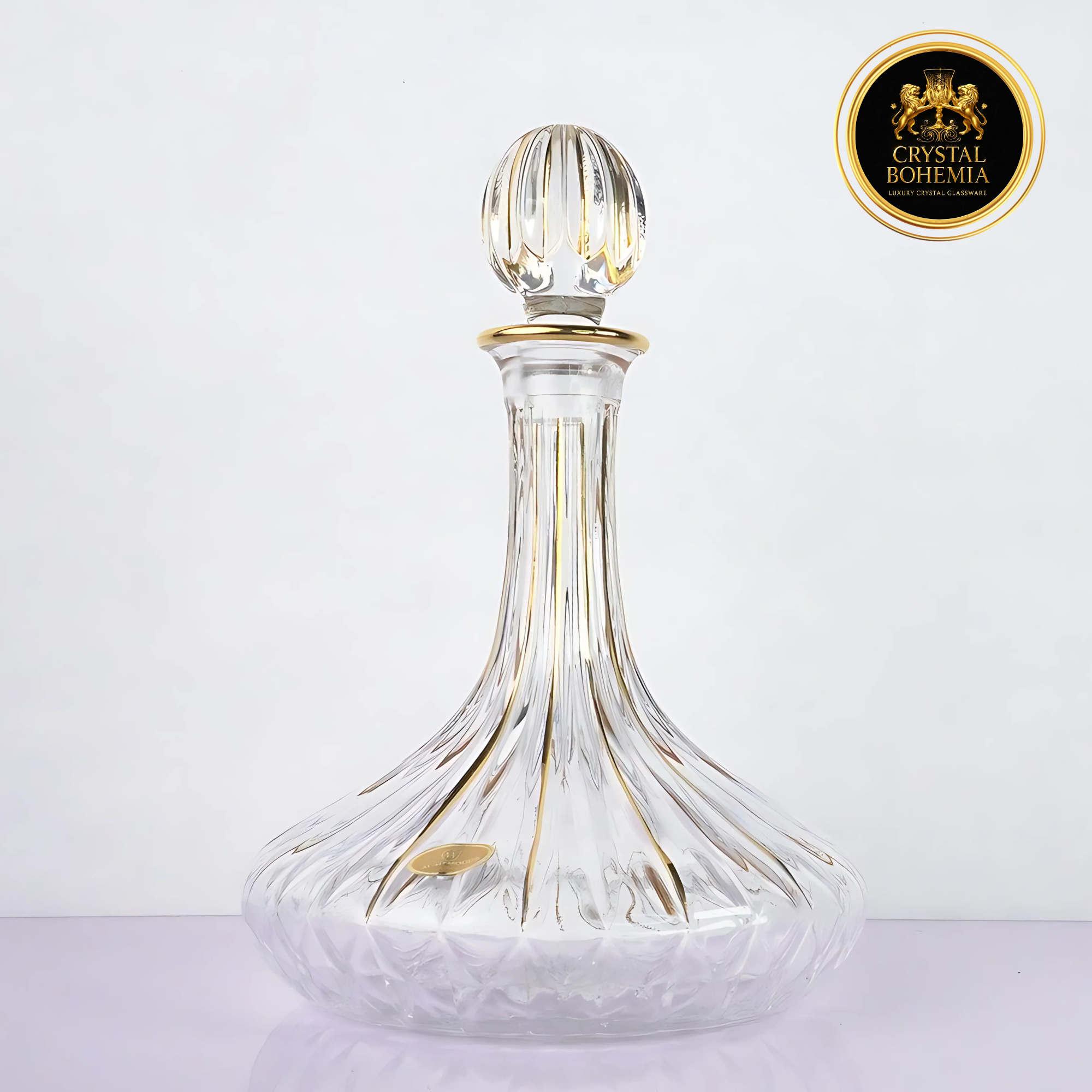 طقم شربات كريستال بوهيمي  ذهبي 7 قطع CB001077