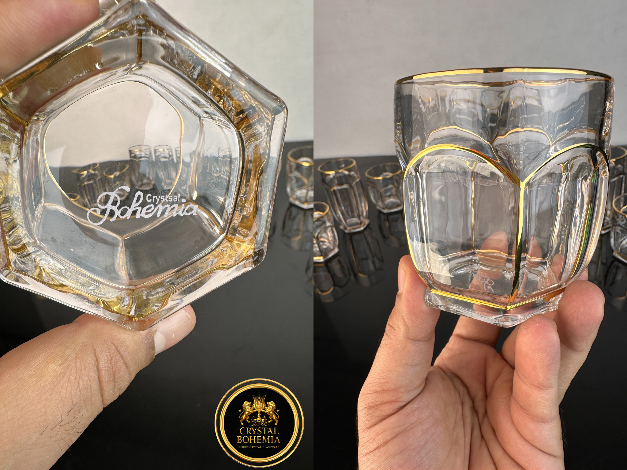 طقم 12 كريستال بوهيمي - سفاري