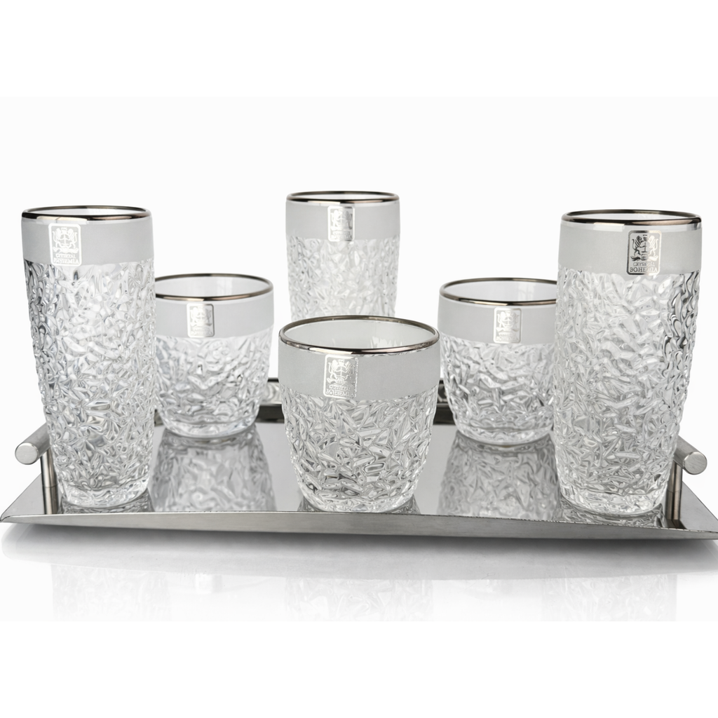 أكواب شاي مع أكواب عصير كريستالأصلي