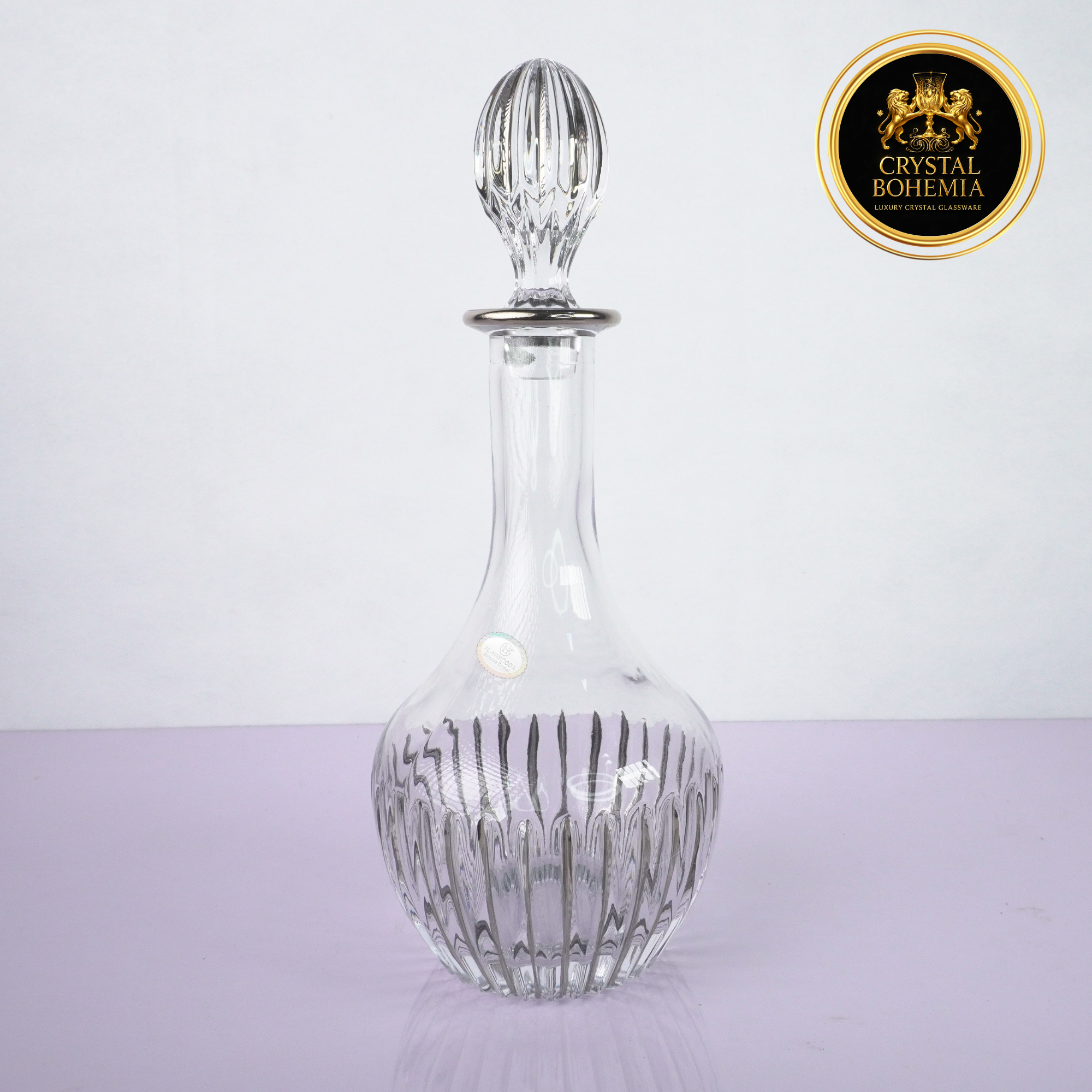 طقم كاسات كريستال بوهيمي فضي 7 قطع CB001081