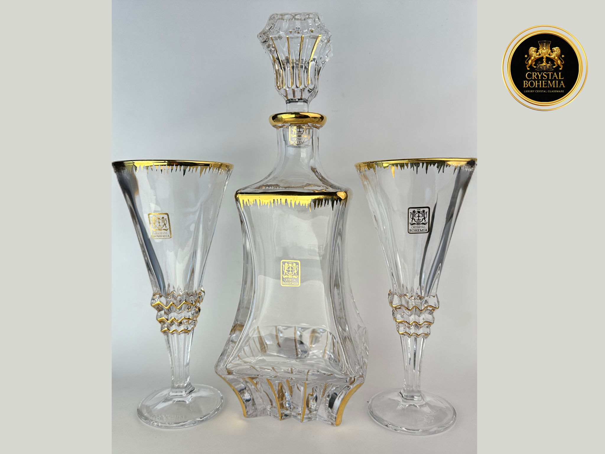 طقم شربات براجو للضيافة الأنيقة كريستال بوهيمي
