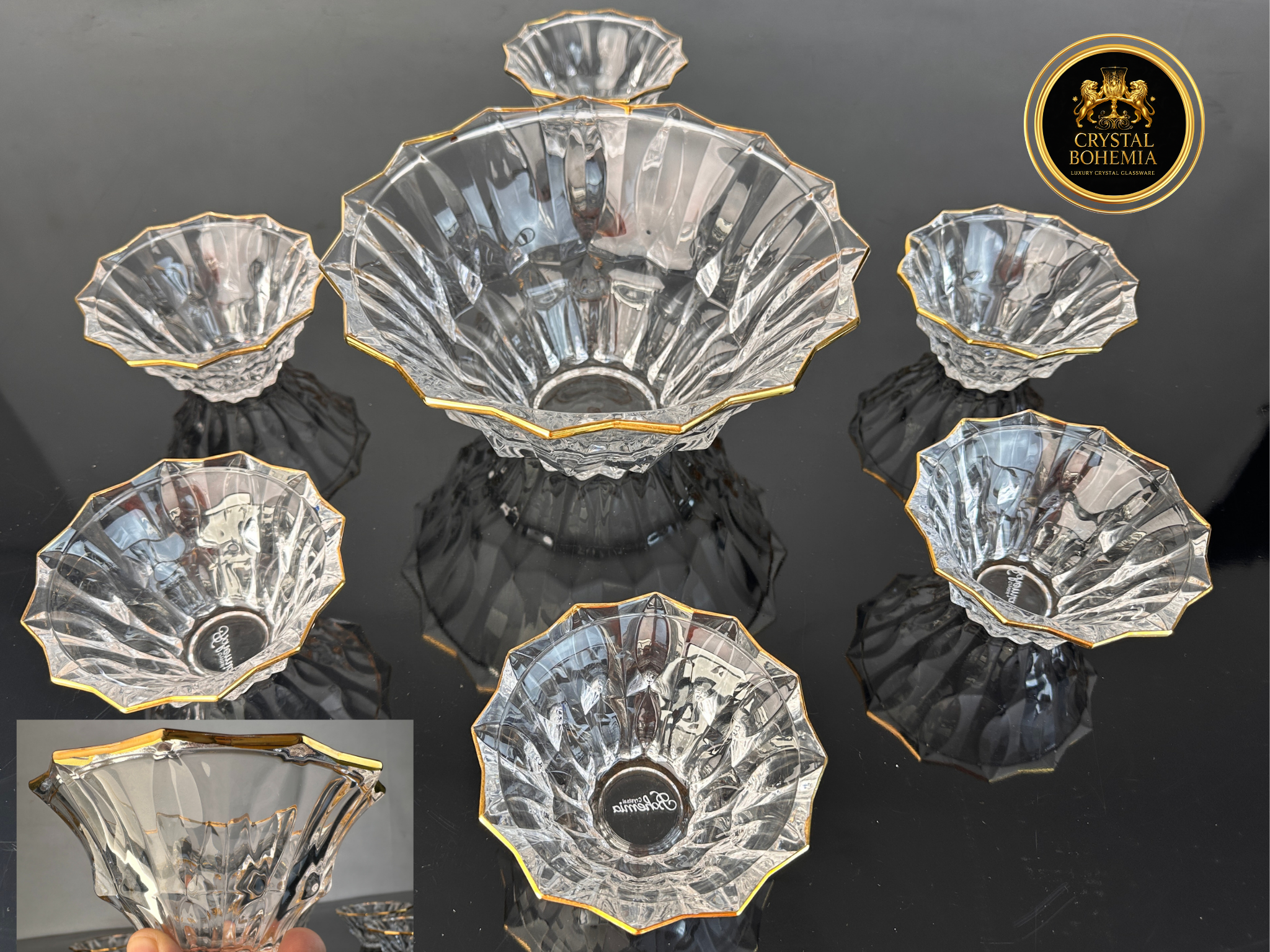 طقم خشاف كريستال بوهيمي - ميراج