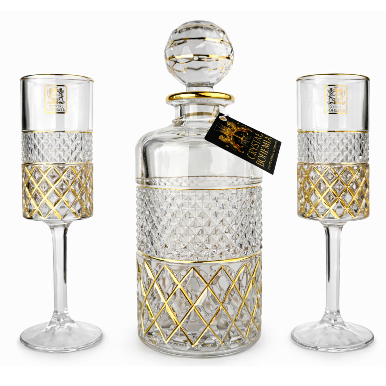 طقم كاسات عصير اكواب كريستال بقاروره