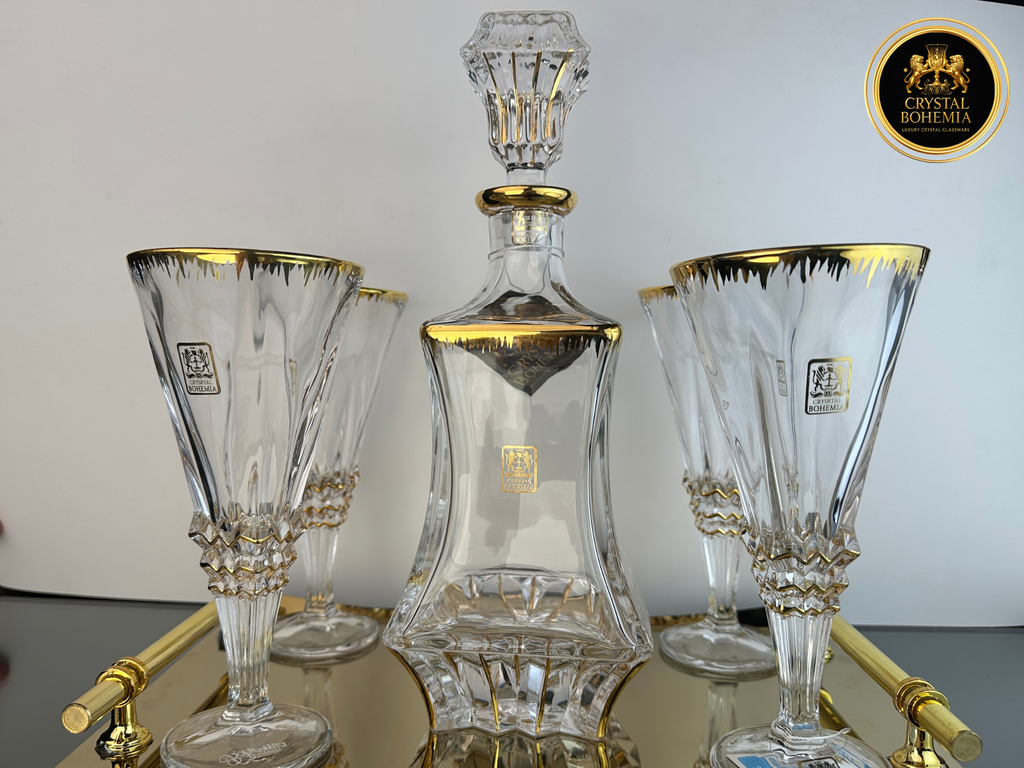طقم شربات براجو للضيافة الأنيقة كريستال بوهيمي