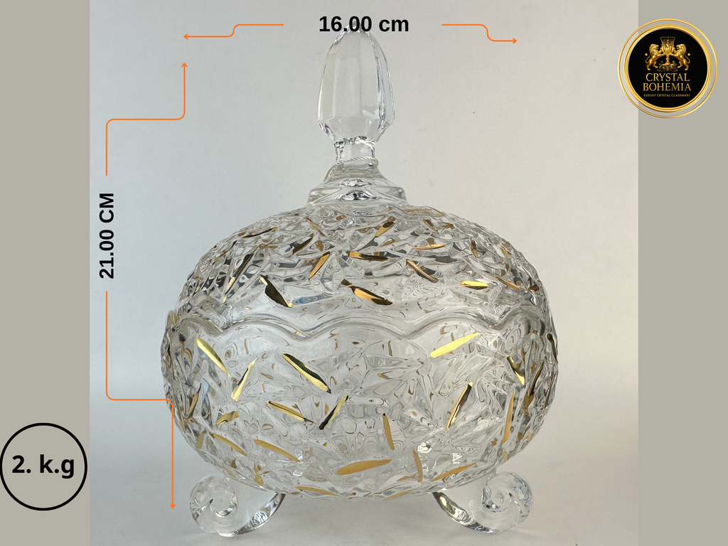 مقاس بونبونيرة كريستال بوهيمي بتصميم ملوكي سادة أنيق