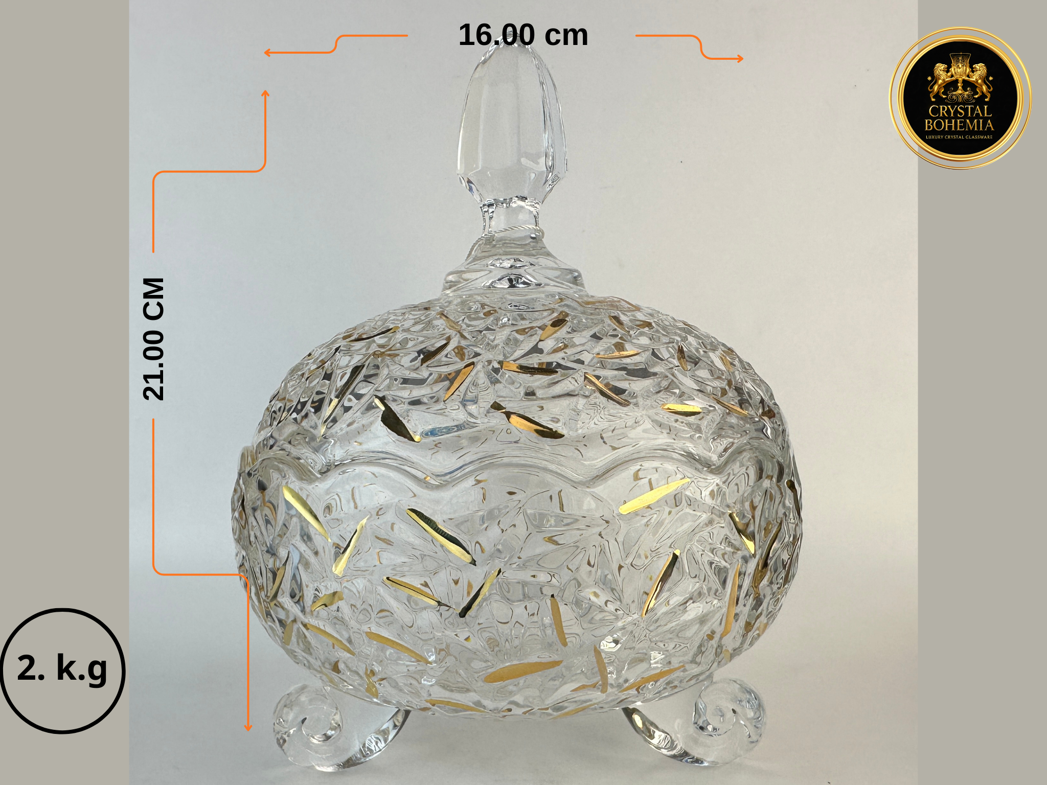 مقاس بونبونيرة كريستال بوهيمي بتصميم ملوكي سادة أنيق