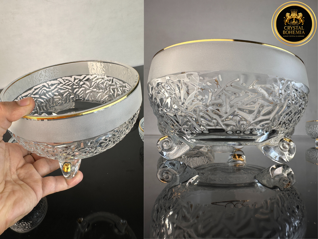 طقم خشاف نيكوليت رمل كريستال بوهيمي ذهبي