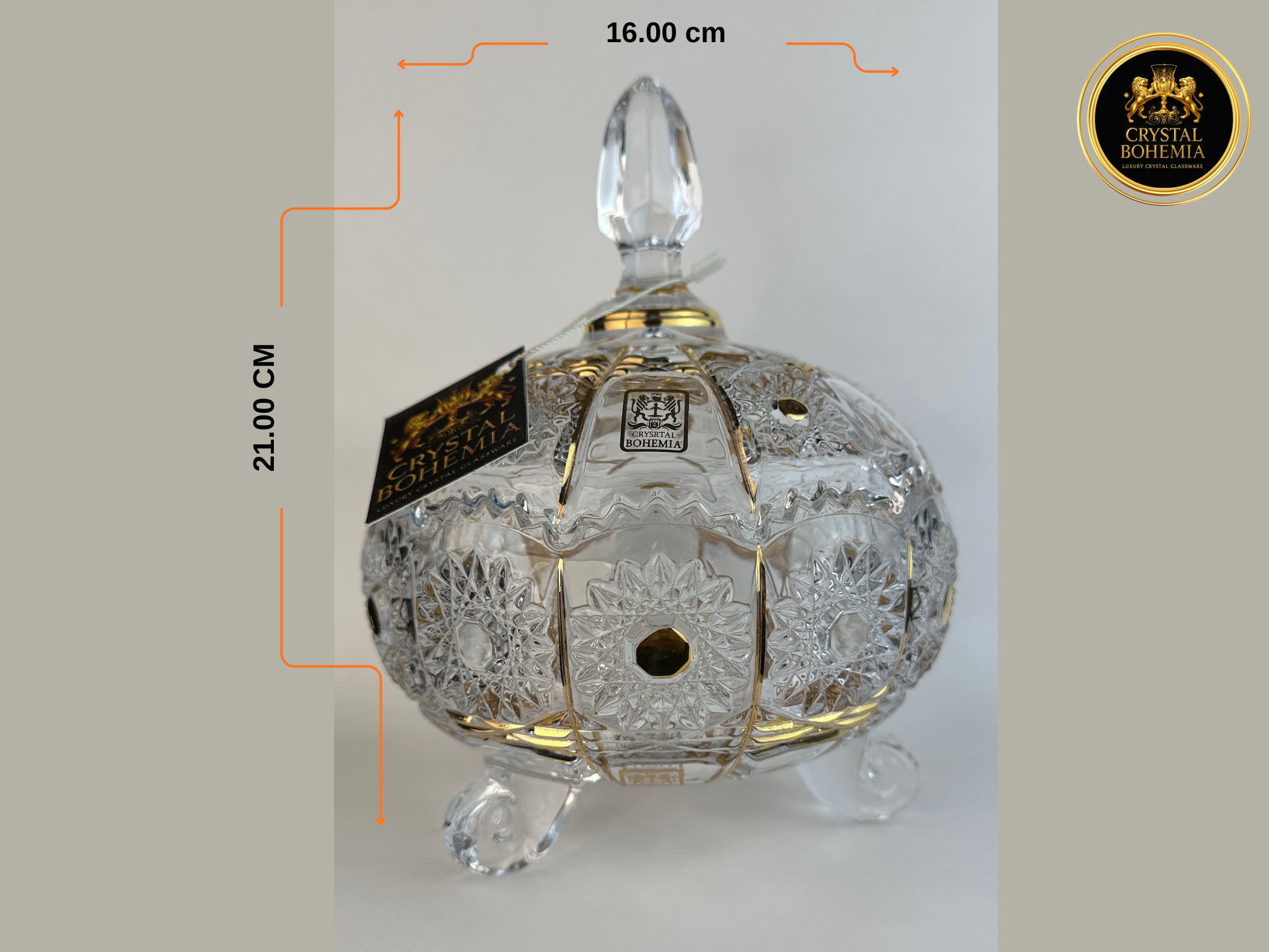 بونبونيره كريستال شفاف بوهيمي