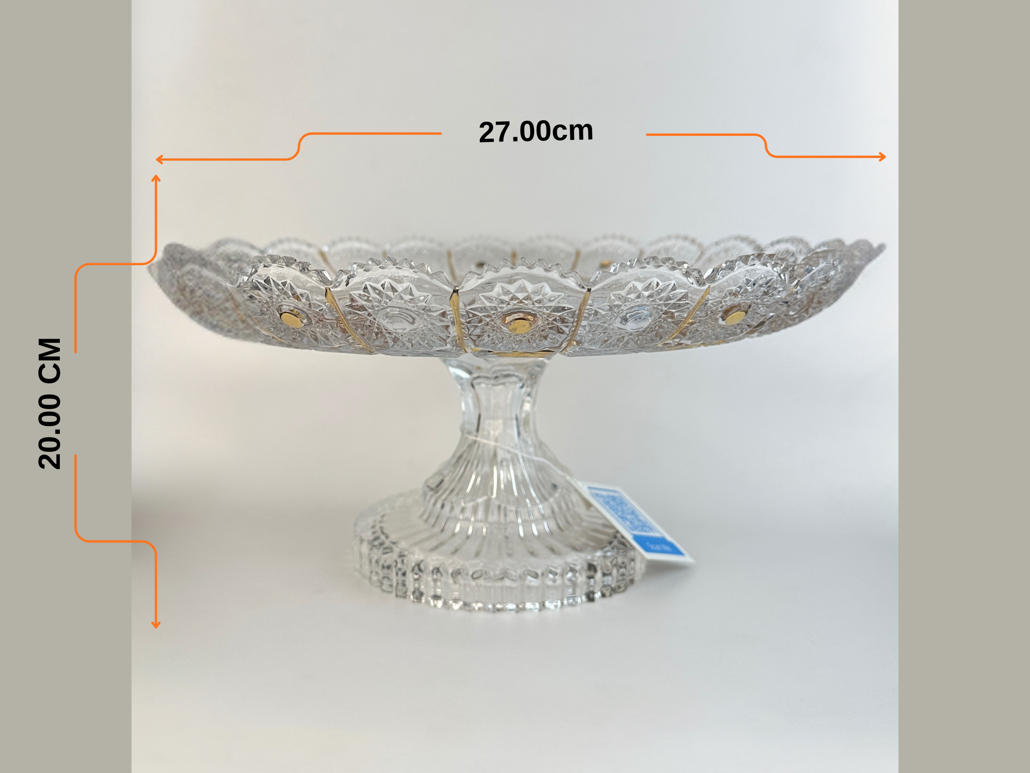 طبق فاكهه كريستال بوهيمي