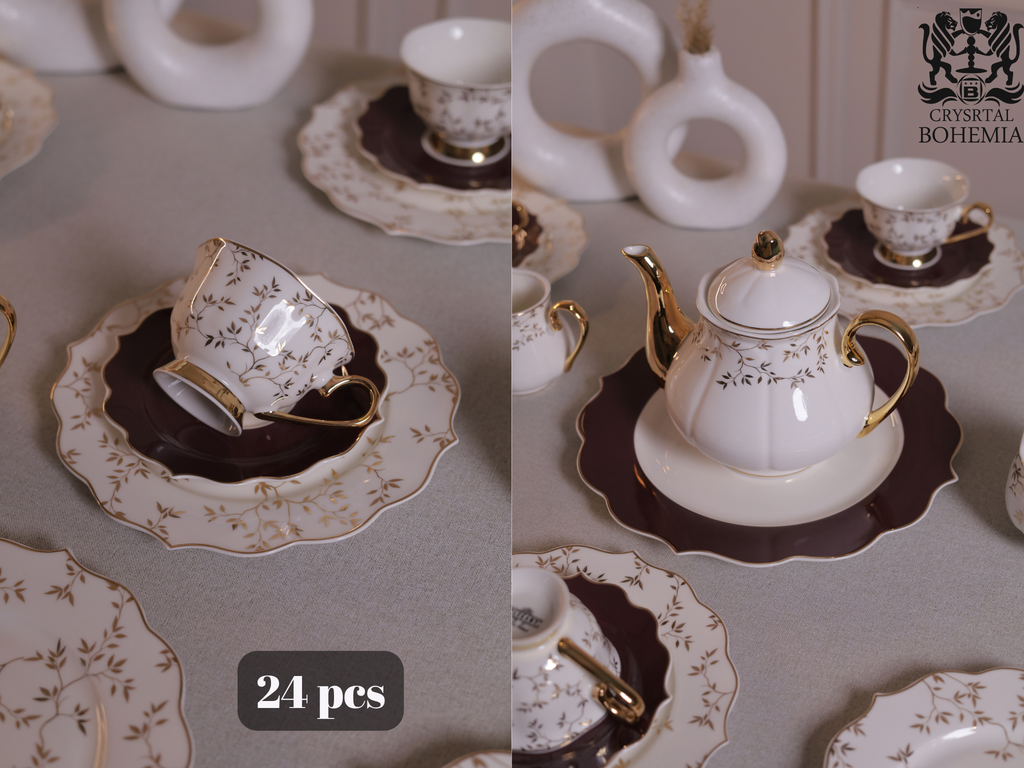 thai tea and dessert set 24 pcs elegant
