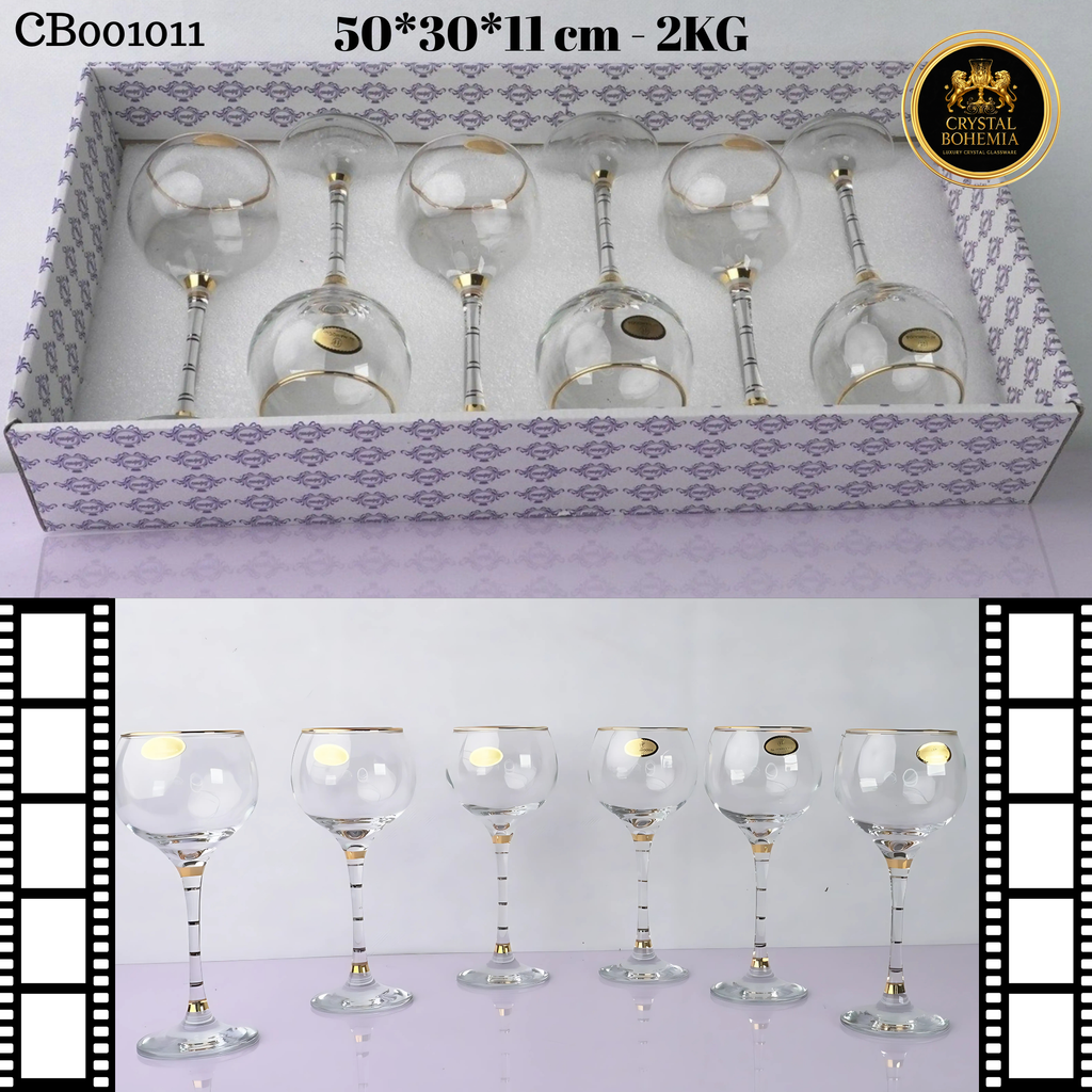 طقم كاسات كريستال تركي 6 قطع  (CB001011)