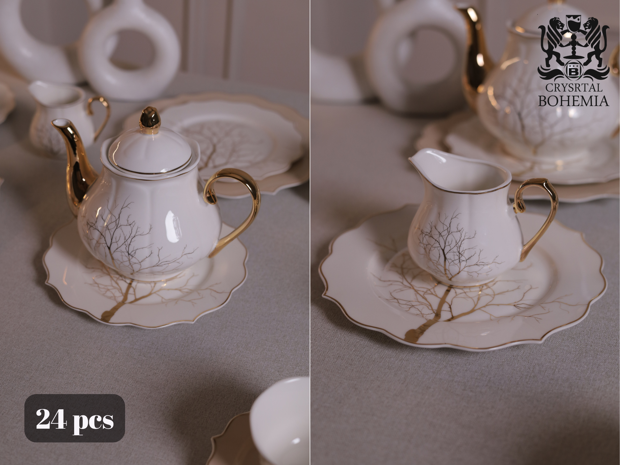 thai tea and dessert set 24 pcs elegant
