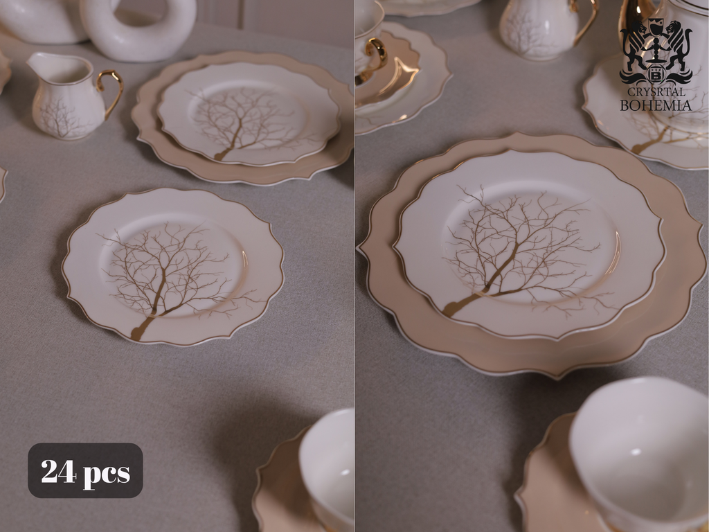 طقم شاي وجاتوه بورسلين كلاسيك