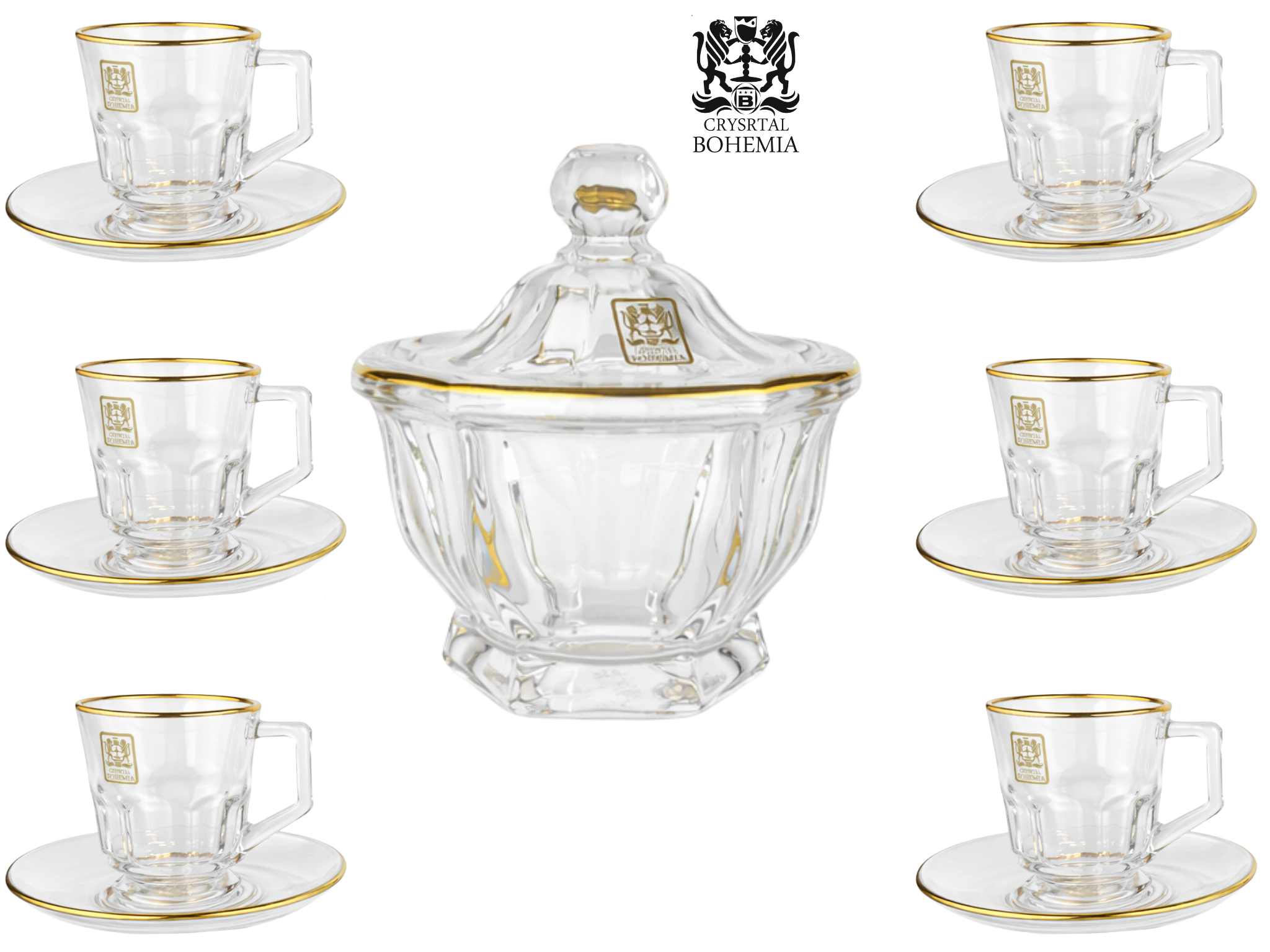 طقم شاي باللون السكري مناسب للضيافة